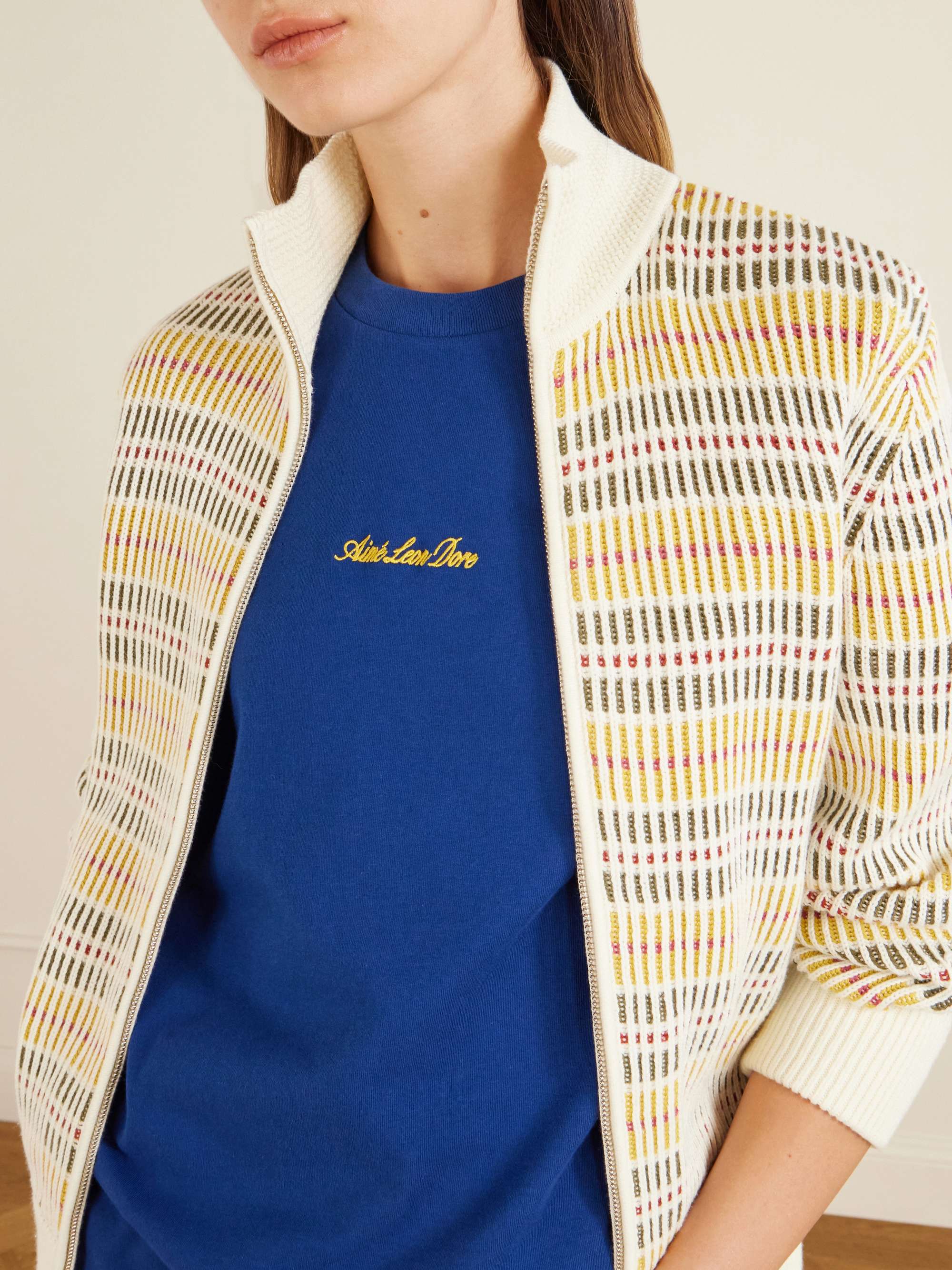 AIMÉ LEON DORE Logo-embroidered cotton t-shirt | NET-A-PORTER