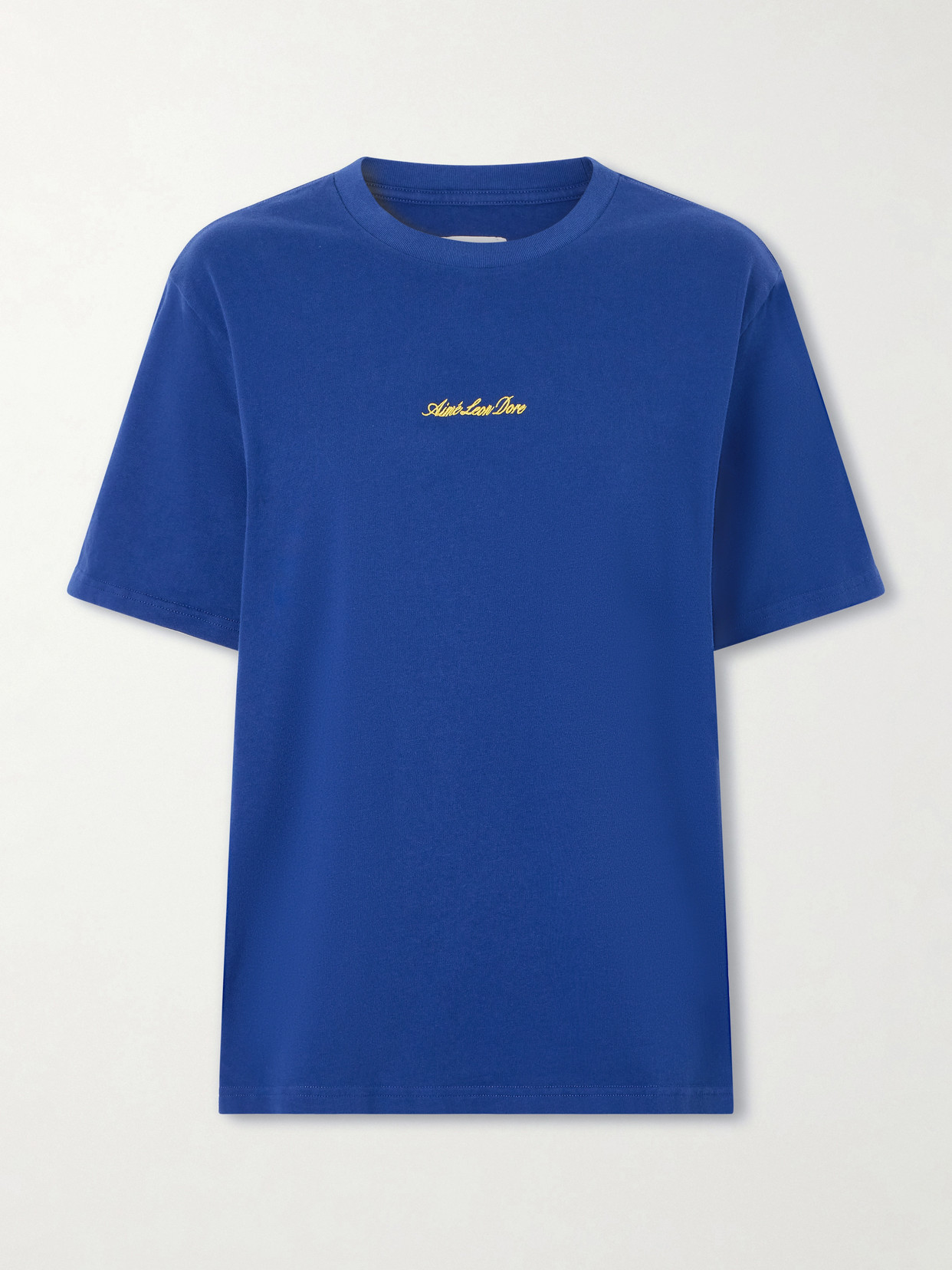 Aimé Leon Dore Logo-embroidered Cotton T-shirt In Blue
