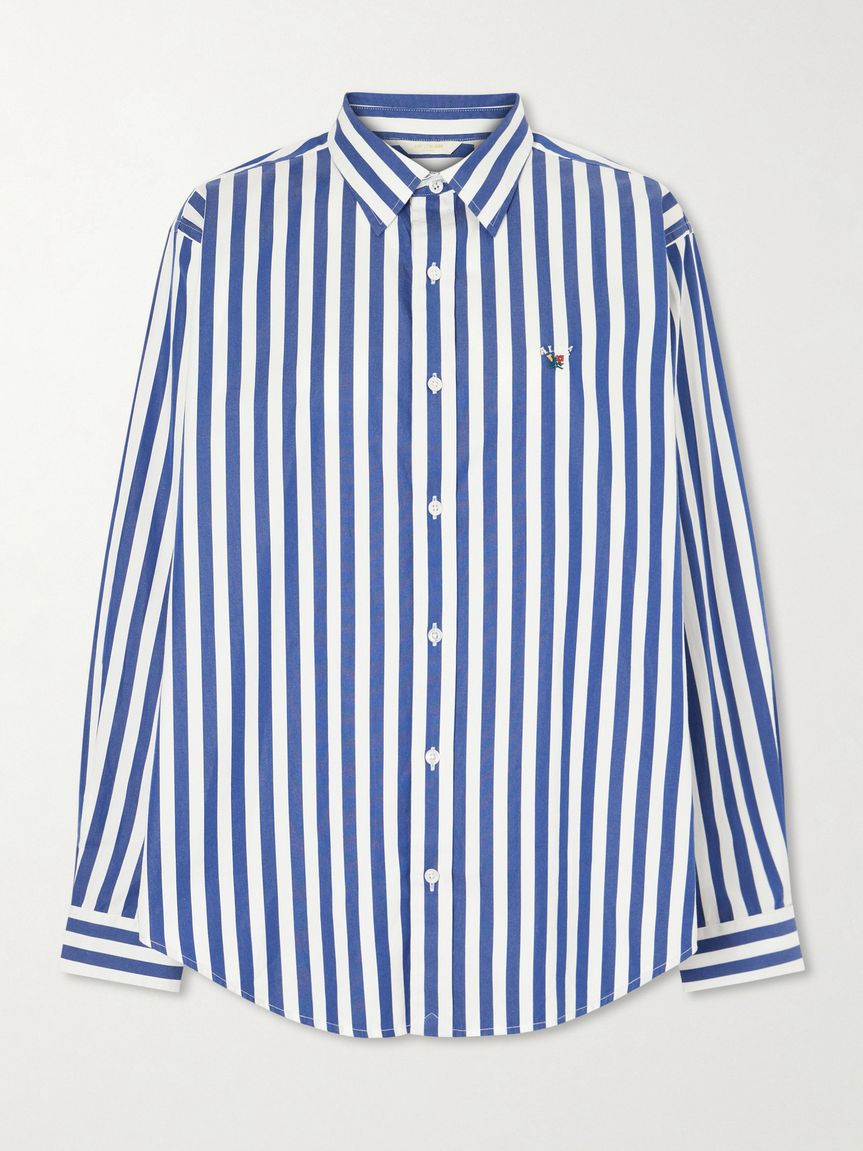 Aimé Leon Dore Striped Cotton-poplin Shirt In Blue