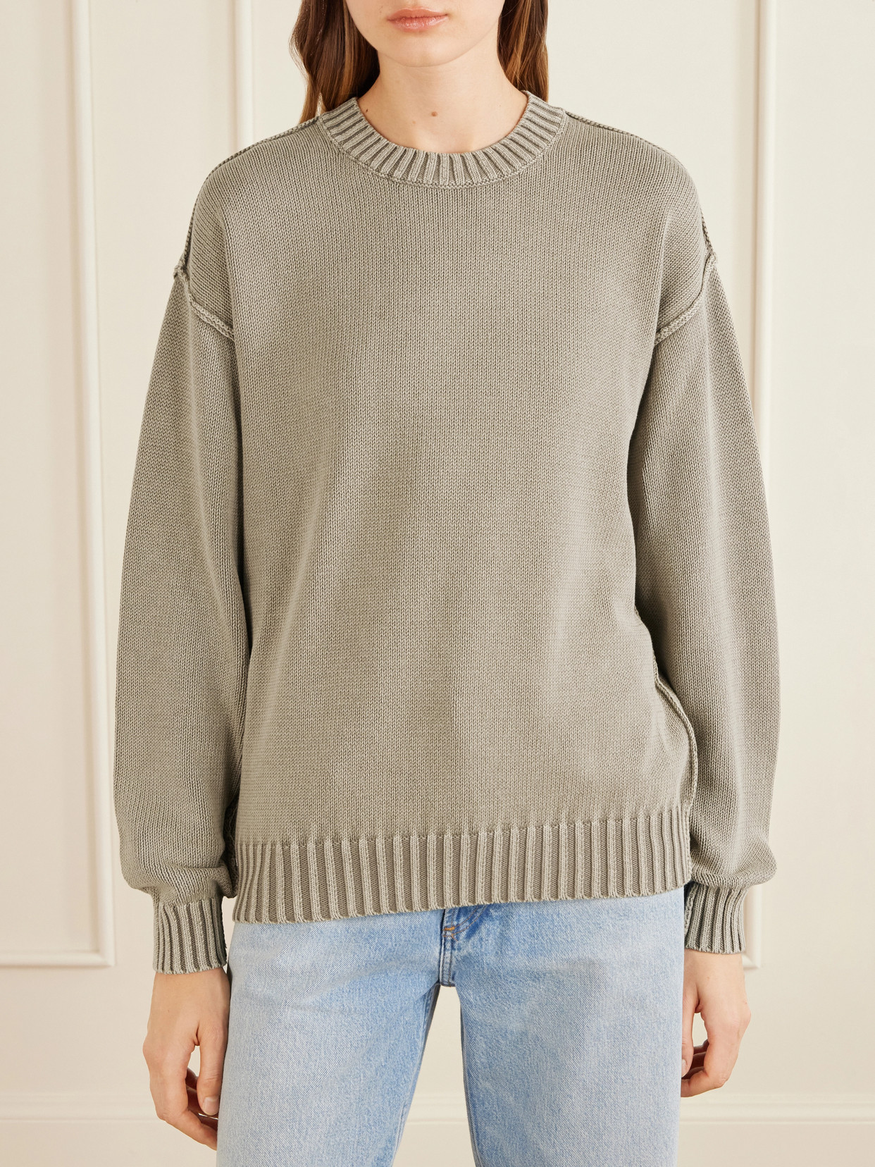 Aimé Leon Dore - Inside-Out Crewneck Cotton Sweater