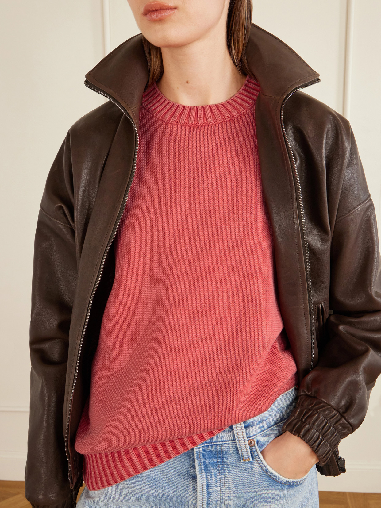 Aimé Leon Dore - Inside Out Crewneck Cotton Sweater