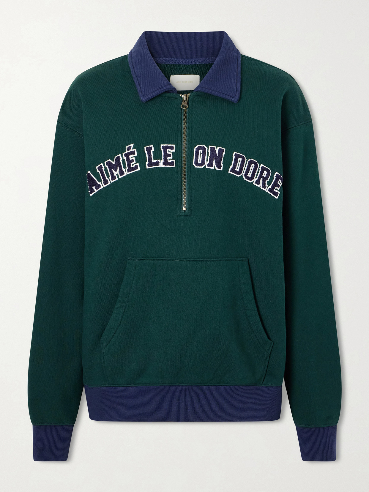 Aimé Leon Dore Logo-embroidered Cotton Sweatshirt In Animal Print