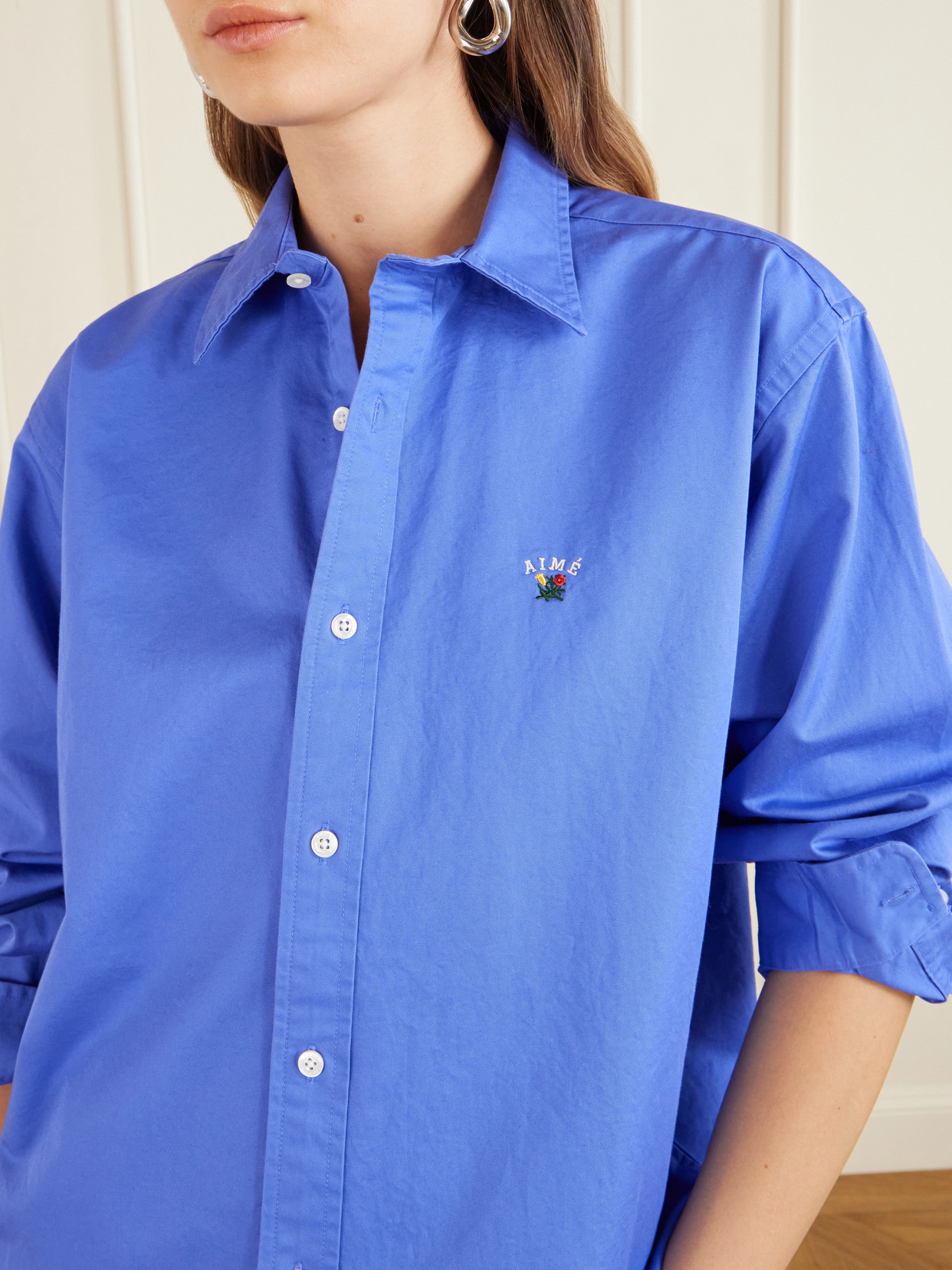 Aimé Leon Dore - Logo-Embroidered Cotton-Poplin Oversized Shirt
