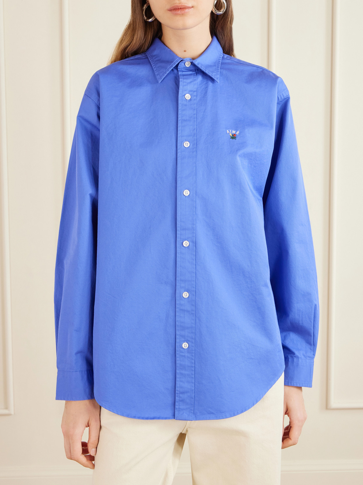 Aimé Leon Dore - Logo-Embroidered Cotton-Poplin Oversized Shirt