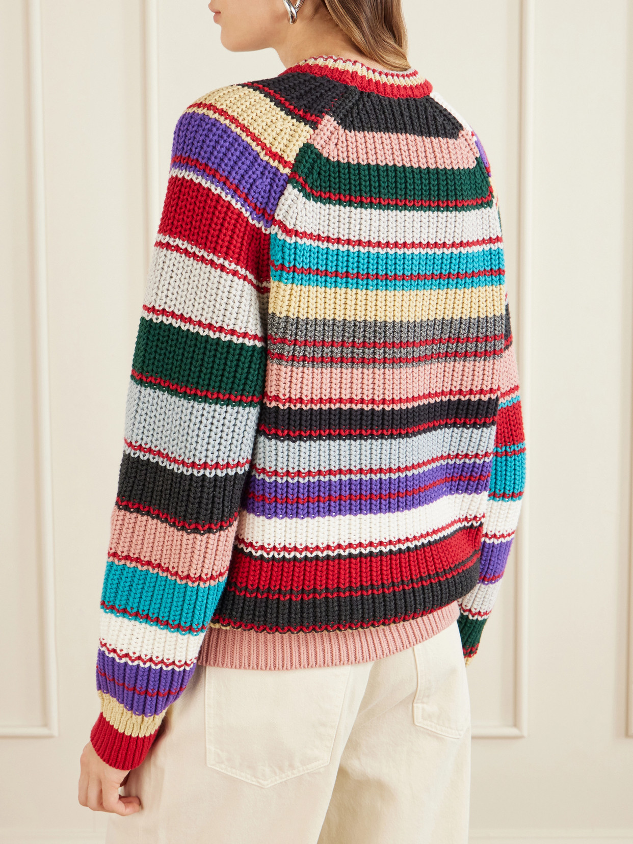 Aimé Leon Dore - Striped Crewneck Cotton-Knitted Sweater