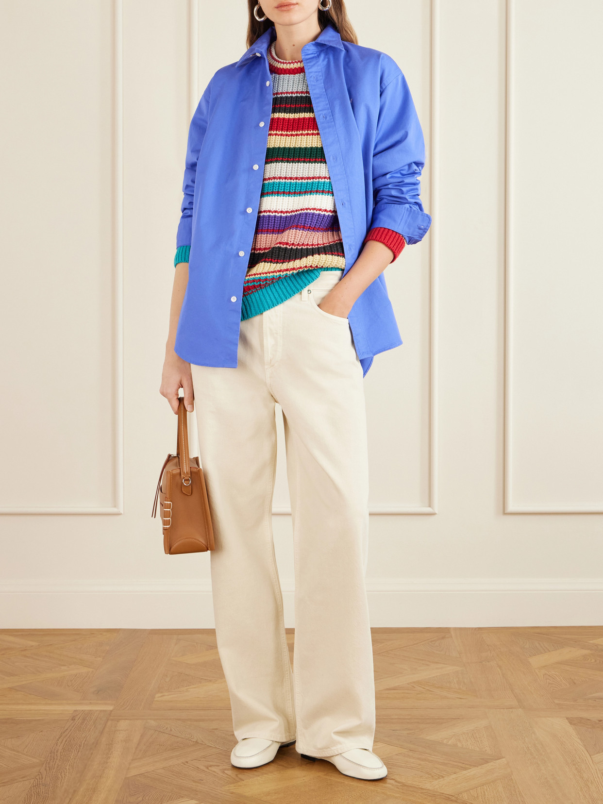 Aimé Leon Dore - Striped Crewneck Cotton-Knitted Sweater