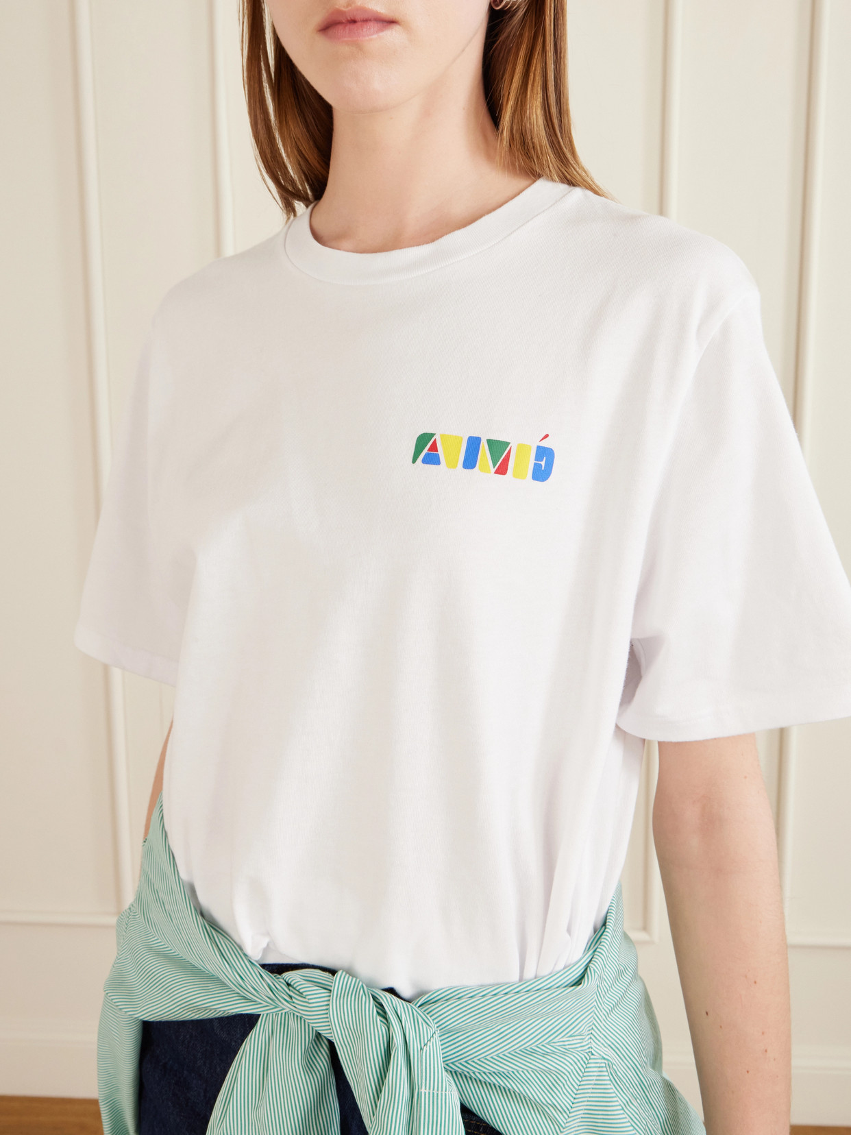 Aimé Leon Dore Printed Cotton-jersey T-shirt In White
