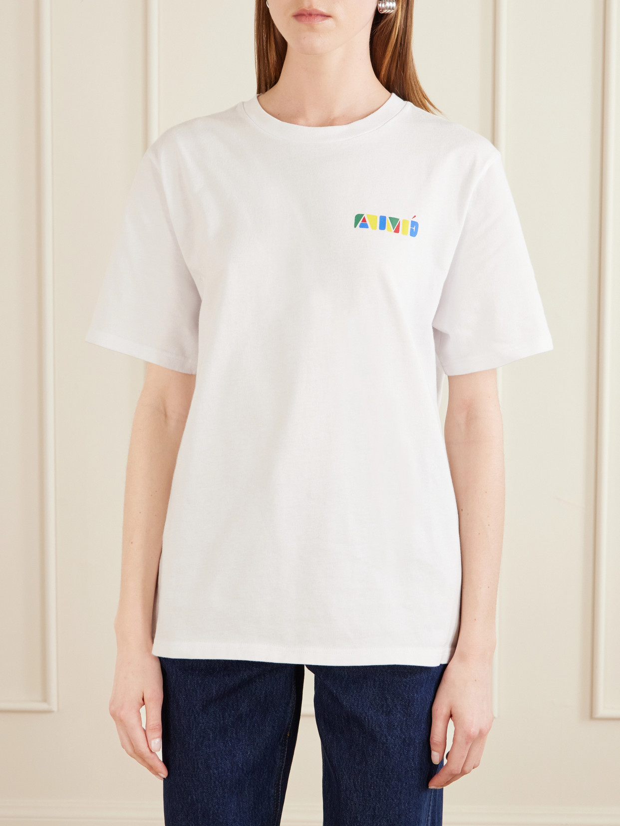 Aimé Leon Dore Printed Cotton-jersey T-shirt In White