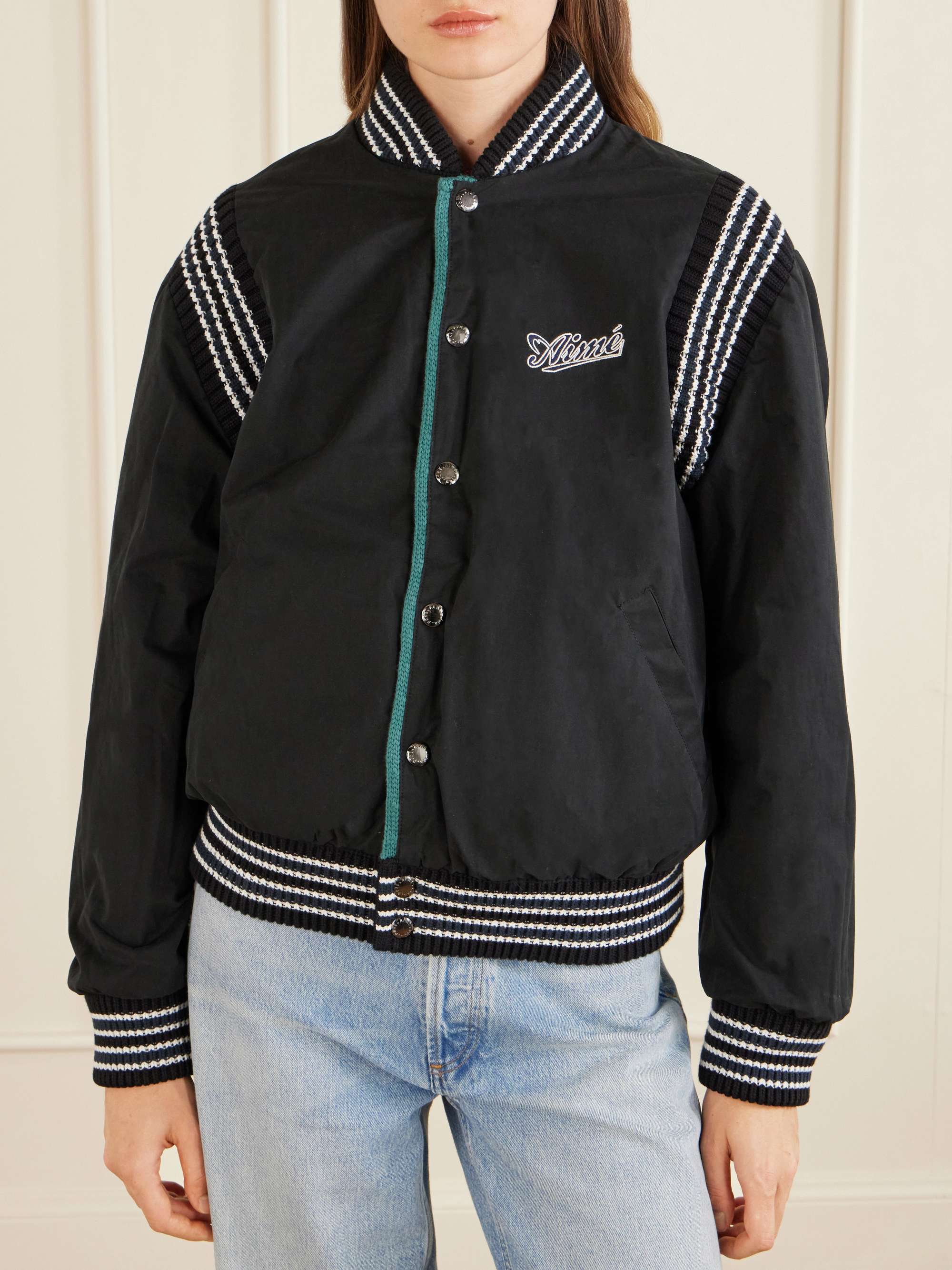 AIMÉ LEON DORE Reversible knit bomber | NET-A-PORTER