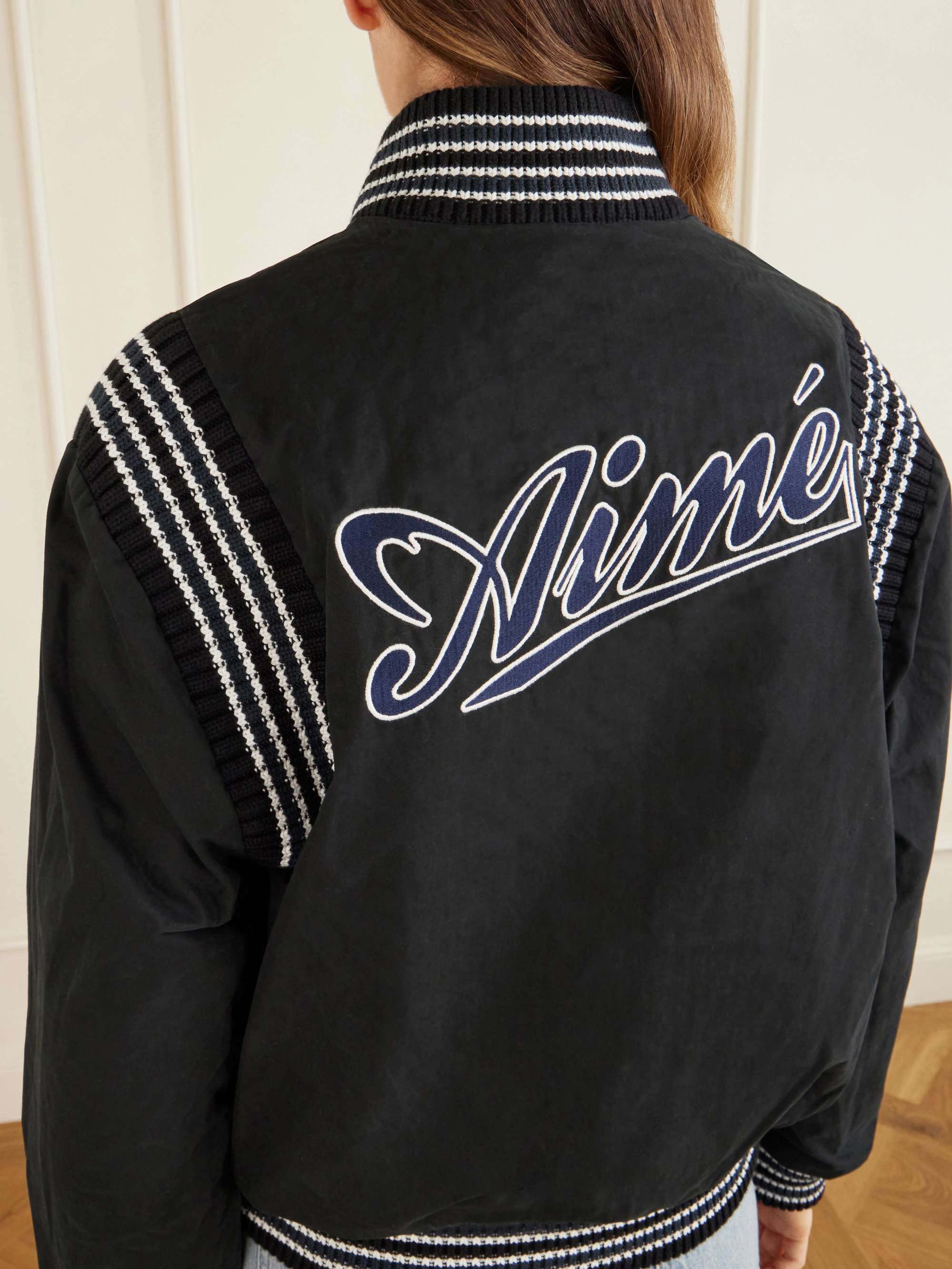 AIMÉ LEON DORE Reversible knit bomber | NET-A-PORTER