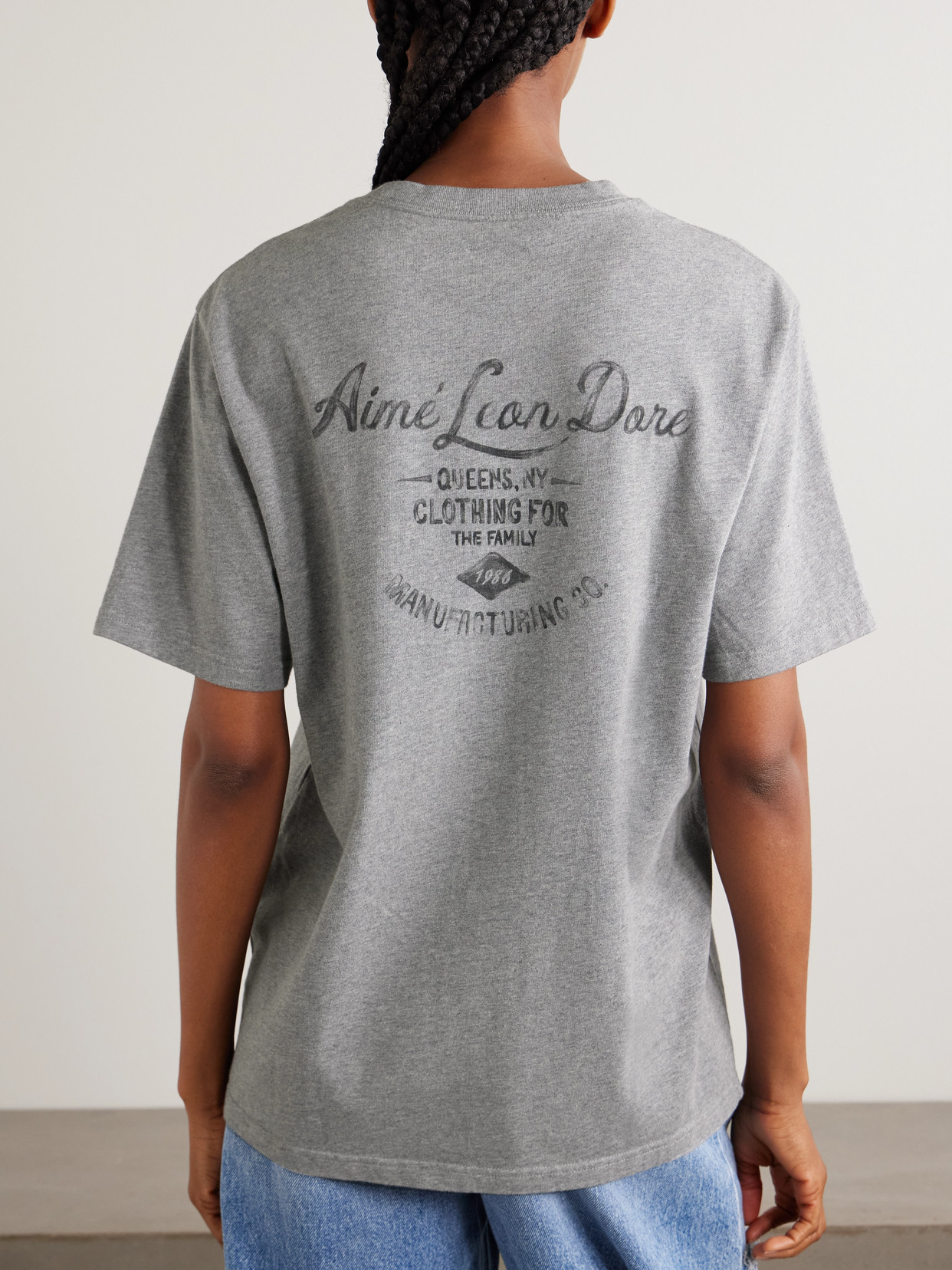 Aimé Leon Dore Clothier Printed Cotton-jersey T-shirt In Gray