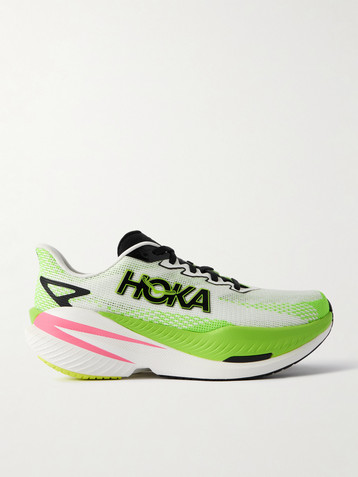 HOKA ONE ONE Mach X 3 rubber-trimmed mesh sneakers