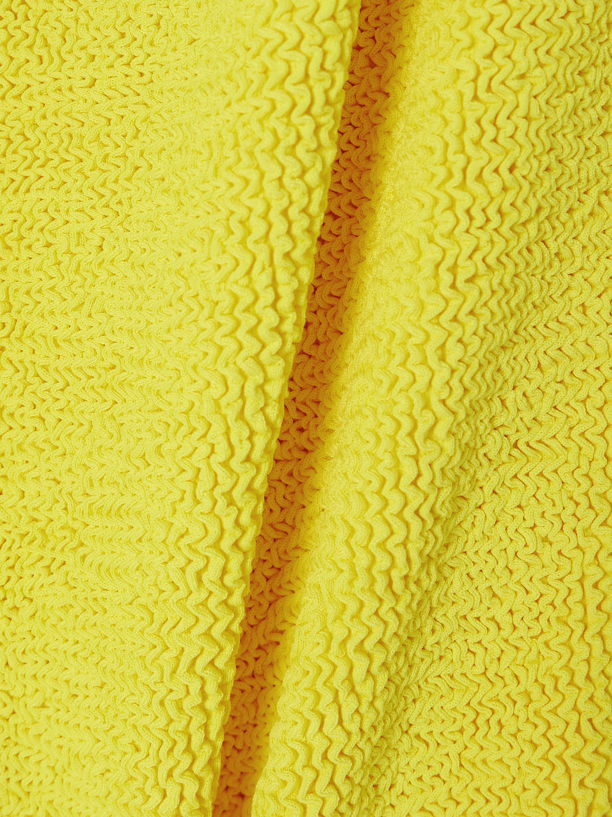 Hunza G Square Neck Seersucker Swimsuit In Yellow