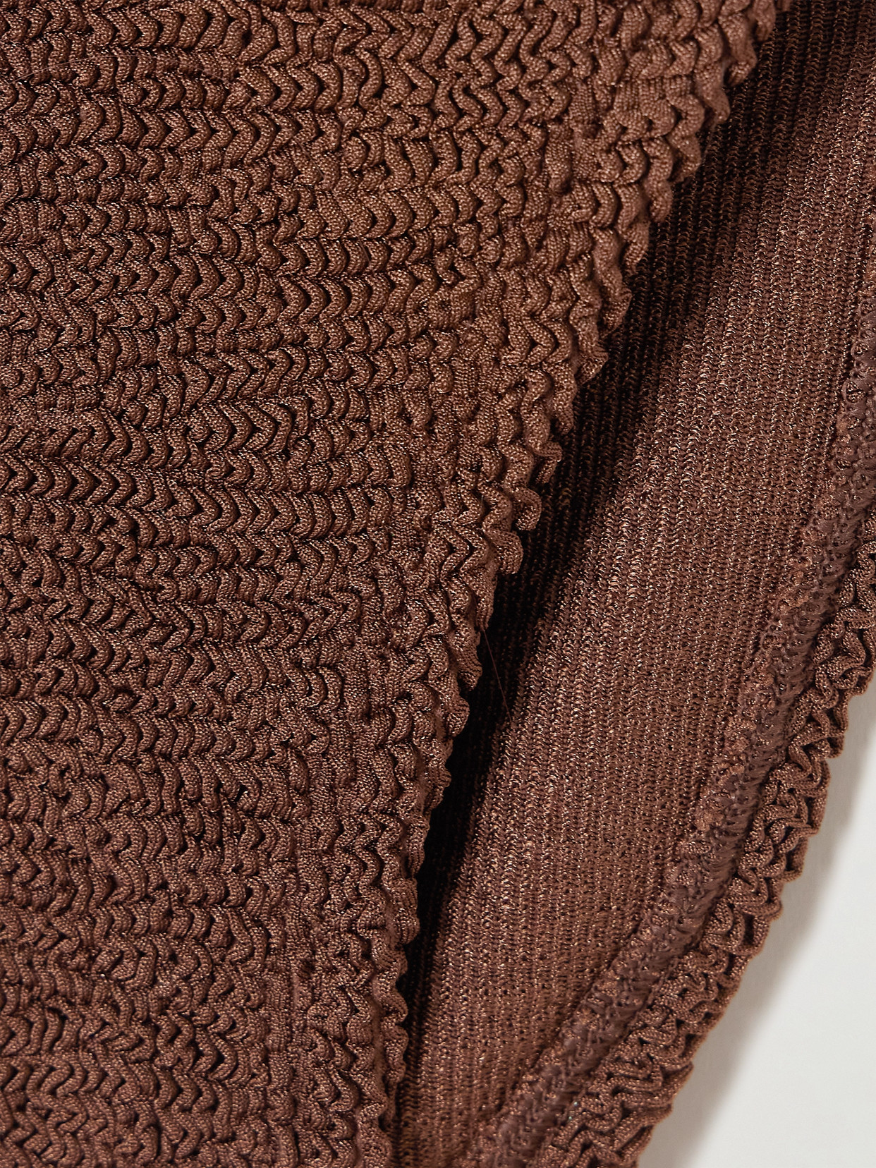 Hunza G Sandy Seersucker Halterneck Swimsuit In Brown