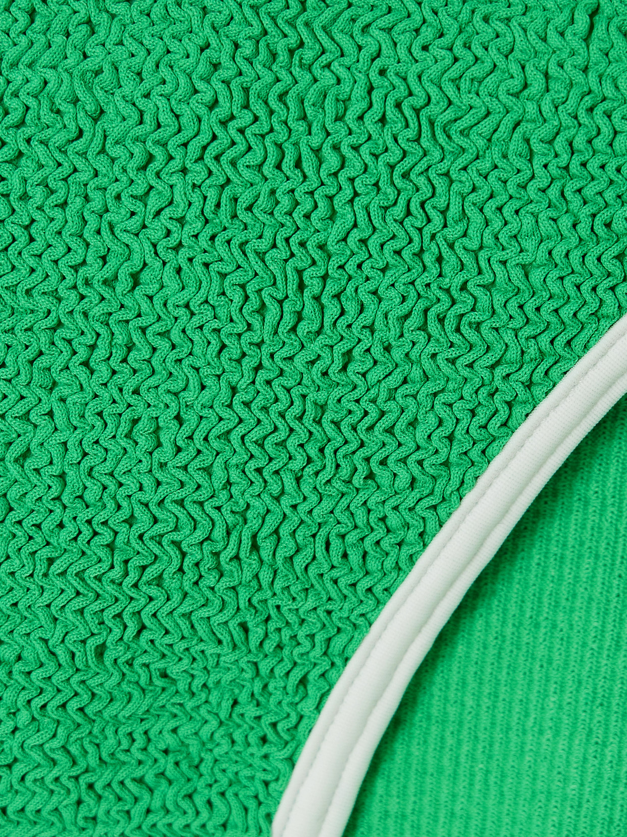 Hunza G Tyler Two-tone Seersucker Bikini In Green