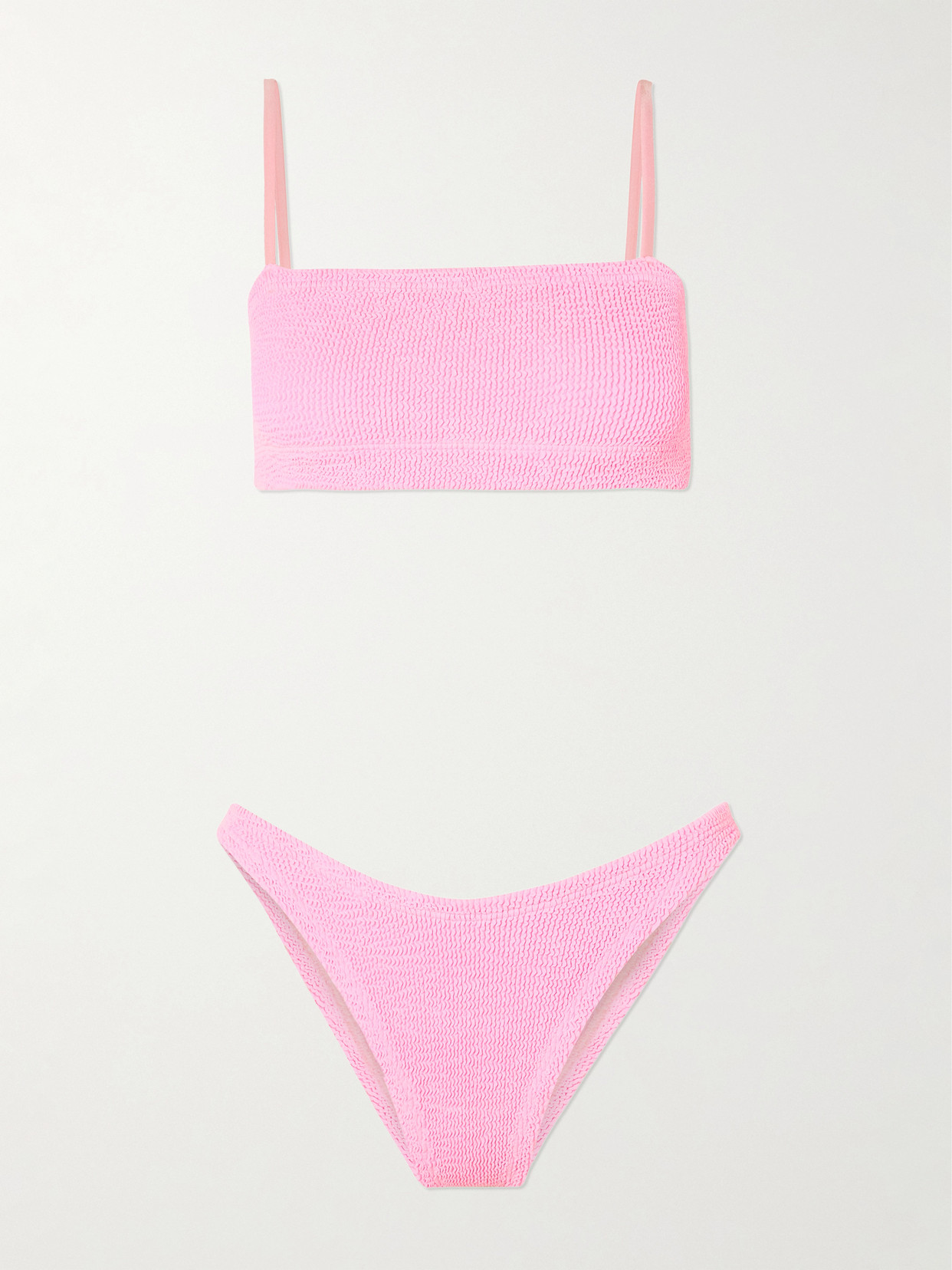 Hunza G Gigi Seersucker Bikini In Pink