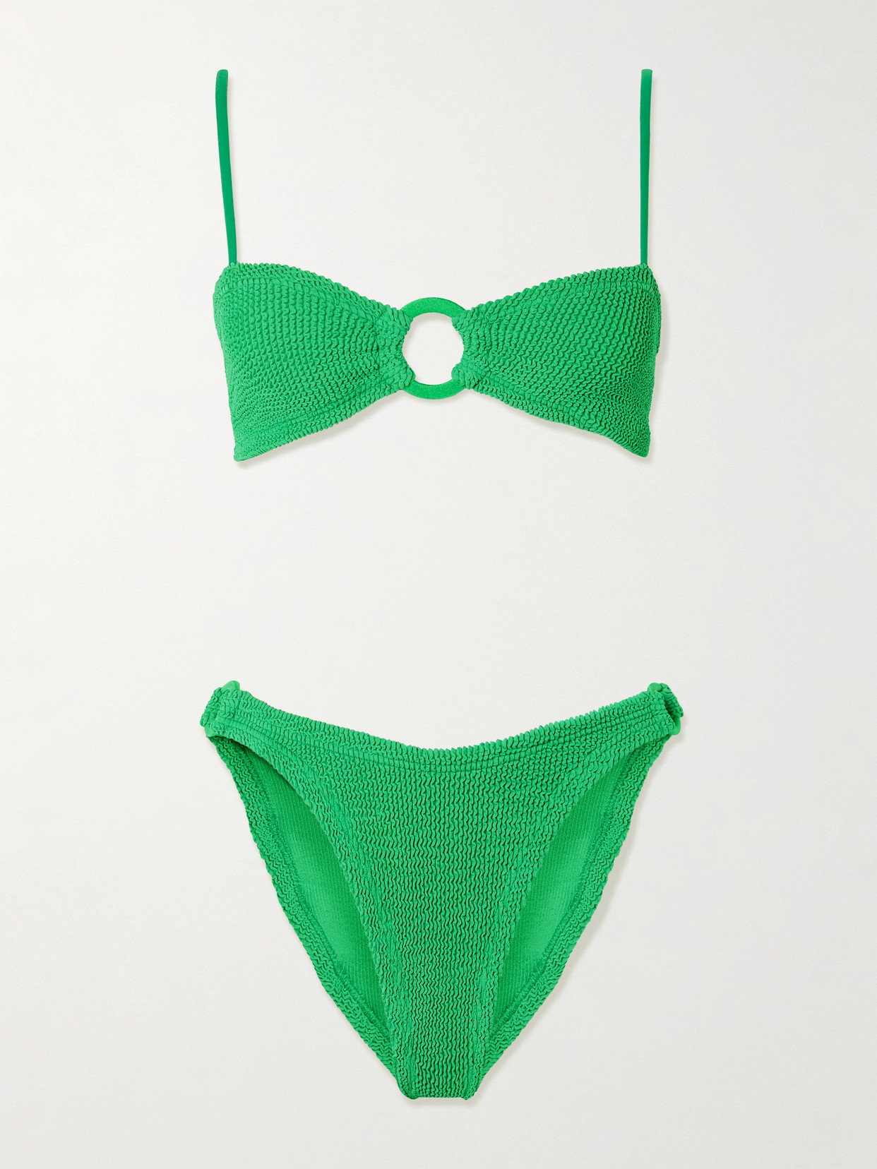 Hunza G Misty Seersucker Bikini In Green