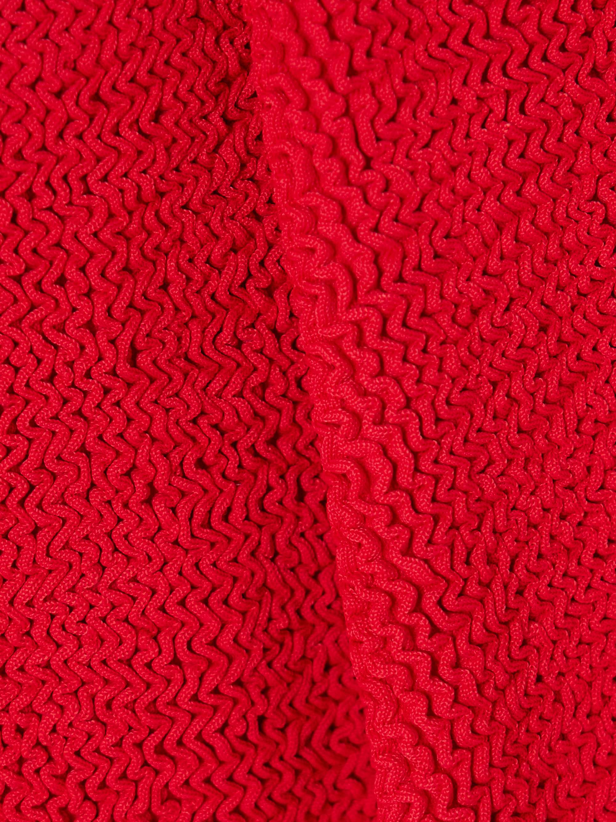 HUNZA G + NET SUSTAIN Domino embellished seersucker swimsuit