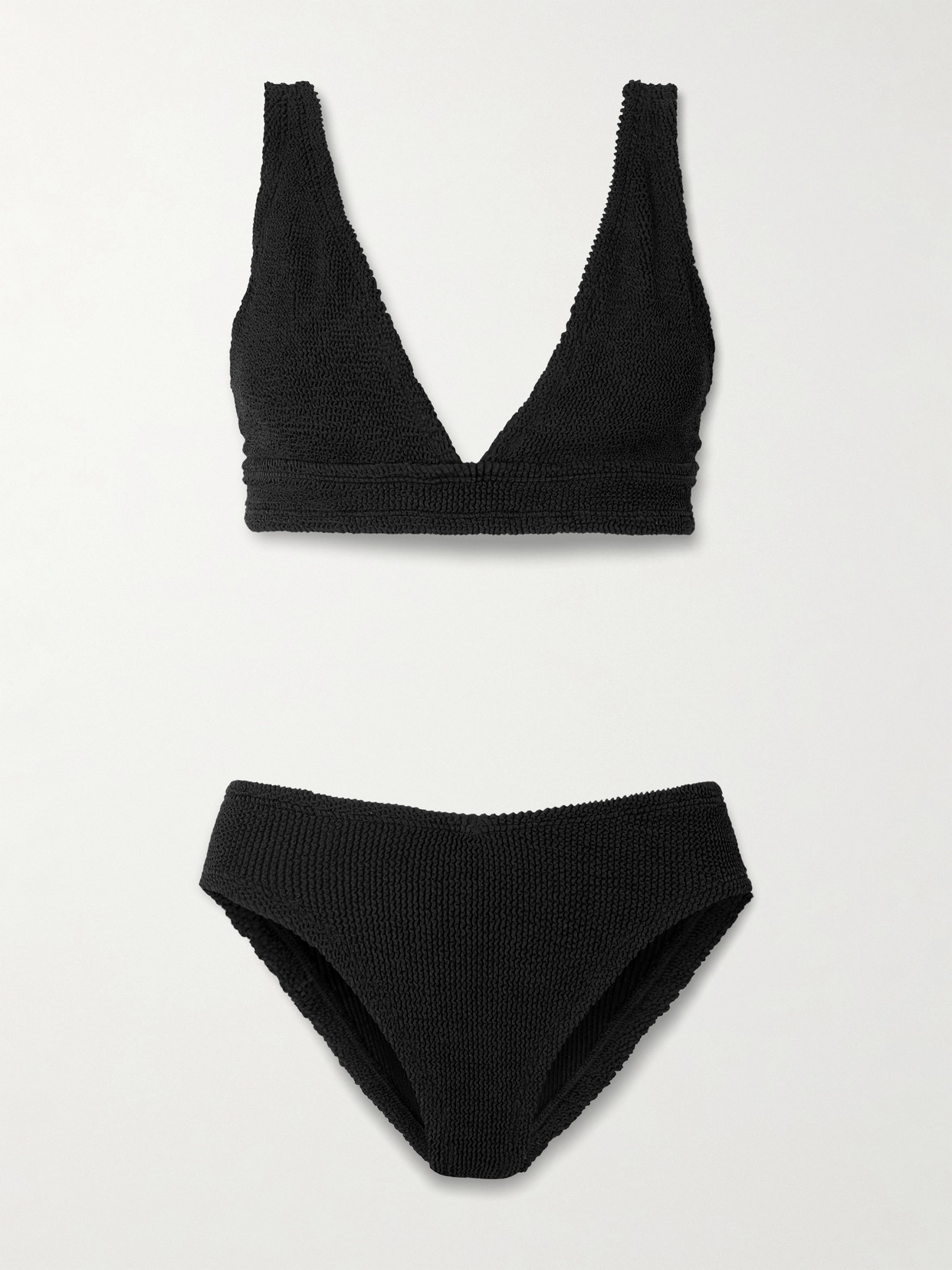 Hunza G Angel Seersucker Bikini In Black