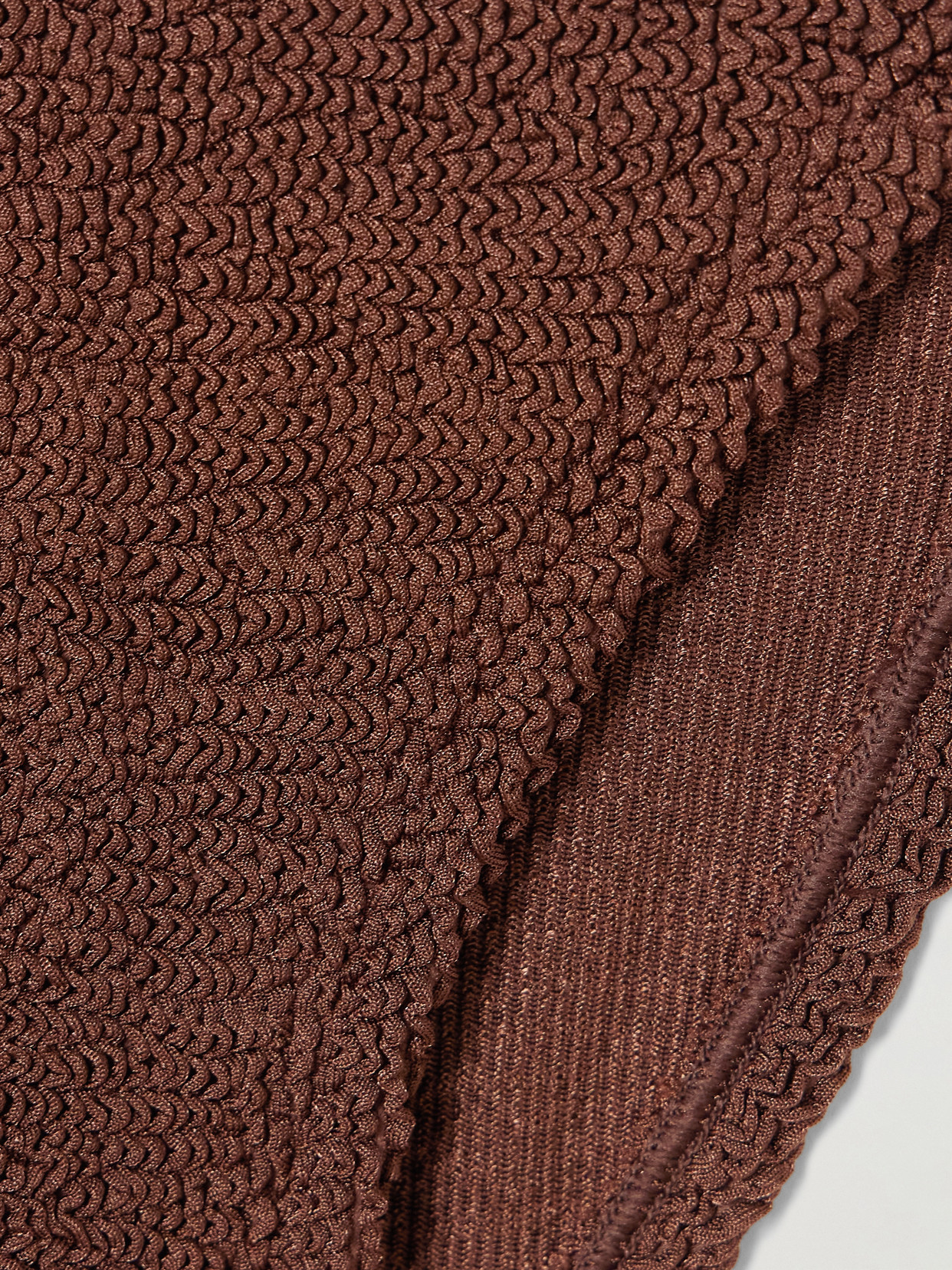 Hunza G Angel Seersucker Bikini In Brown