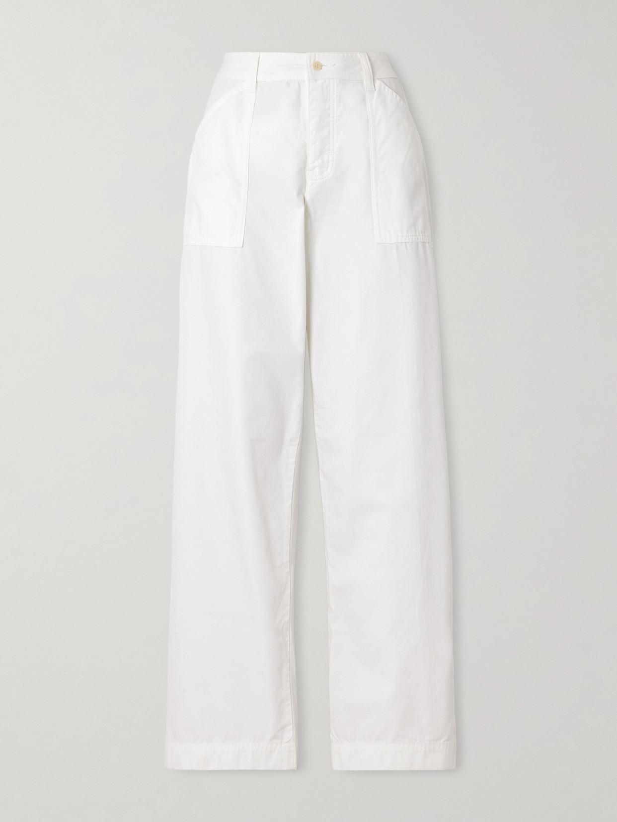 Matteau Cotton Straight-leg Pants In White