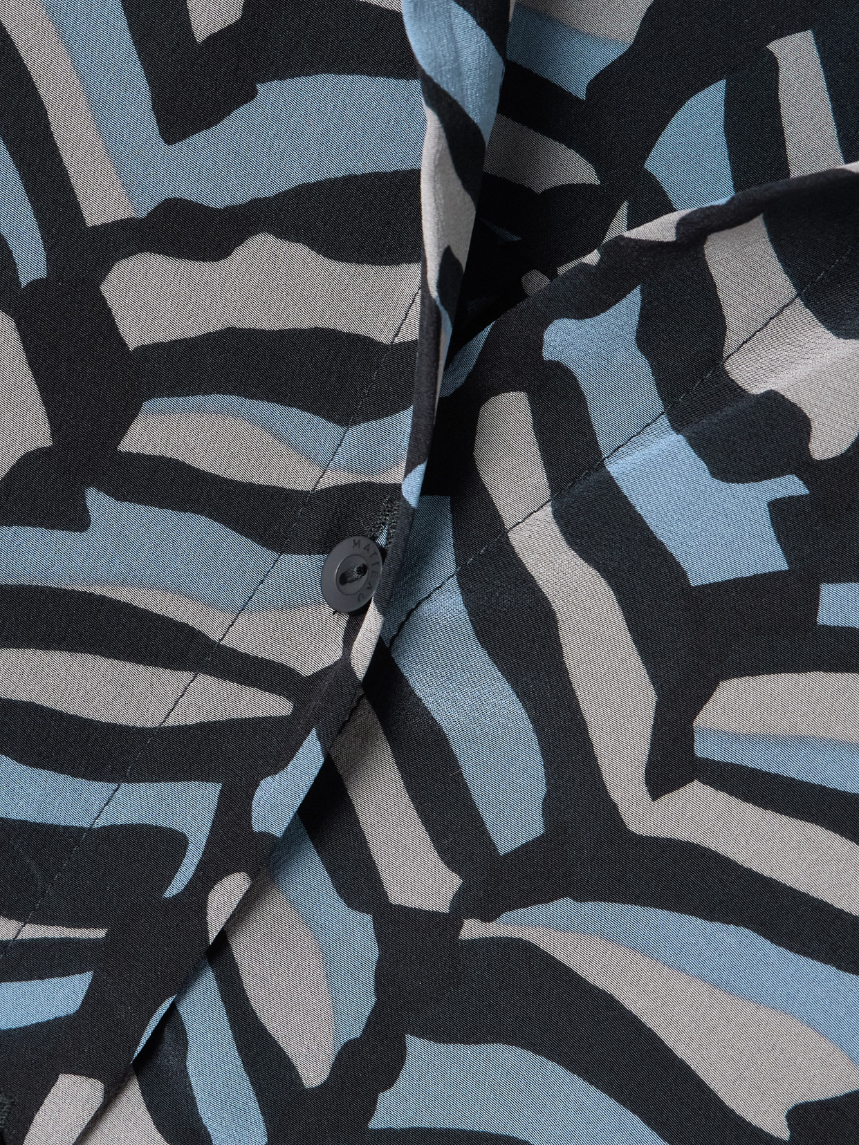 Matteau Striped Silk Crepe De Chine Shirt In Multi