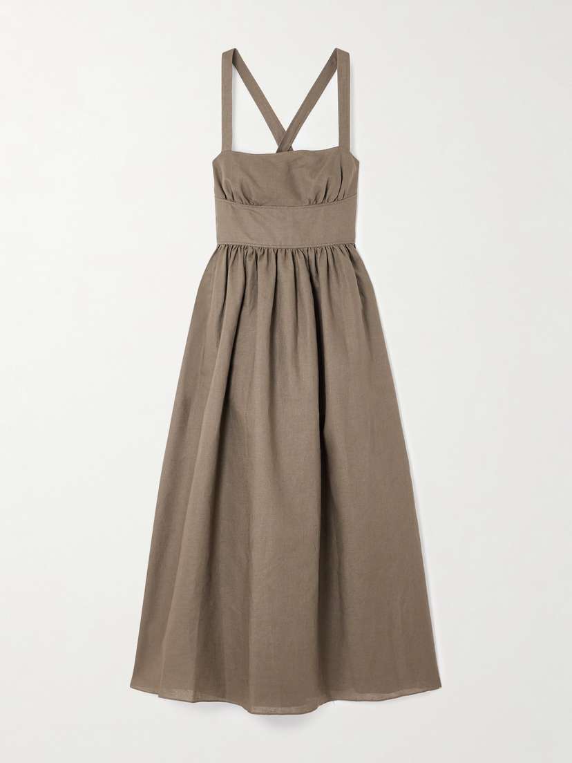 Matteau Linen And Cotton-blend Midi Dress