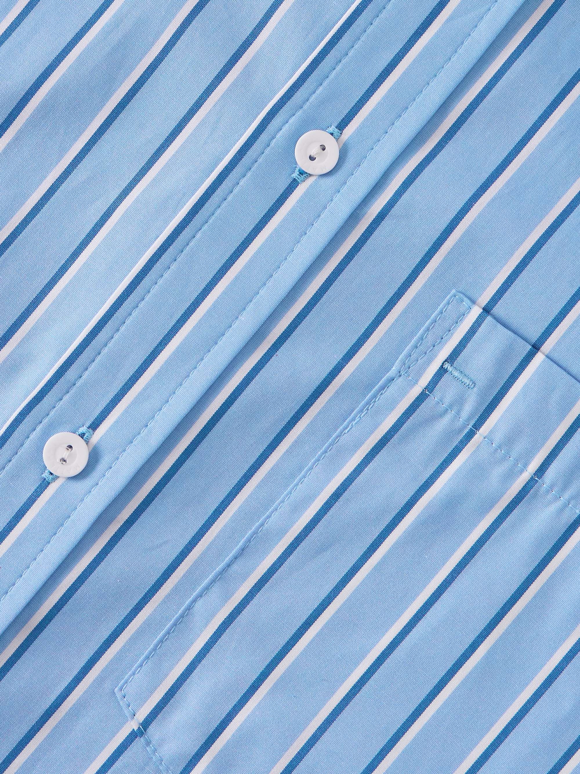 MATTEAU Striped organic cotton-poplin shirt