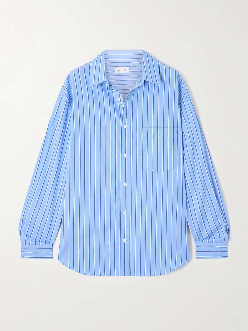 Matteau Striped Organic Cotton-poplin Shirt