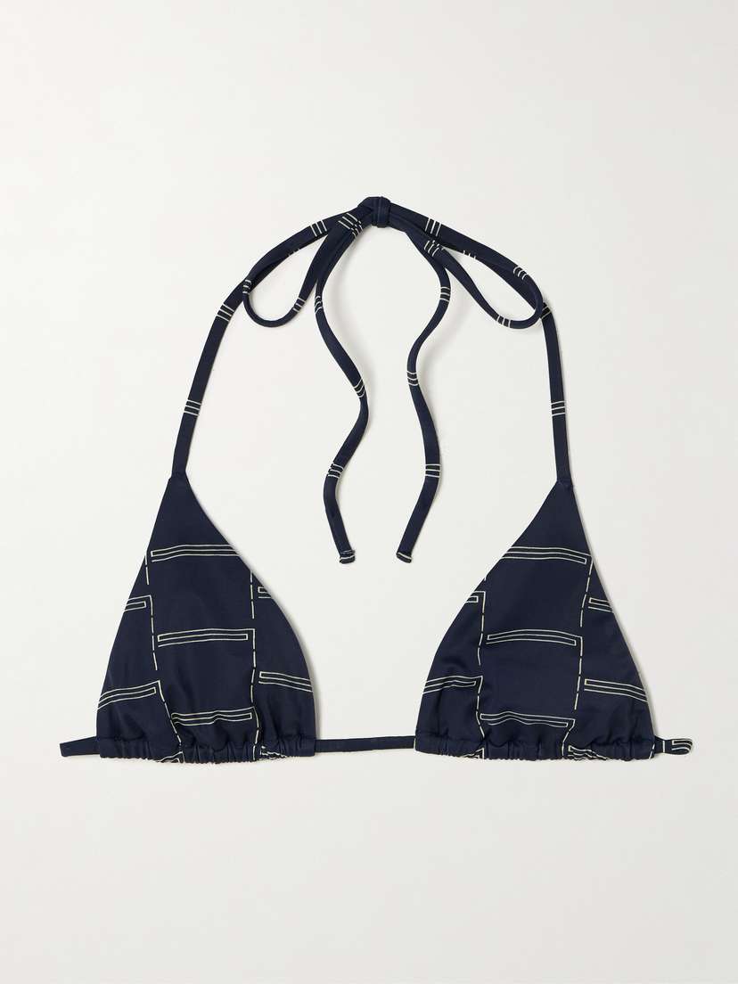 Matteau The String Printed Recycled Triangle Bikini Top