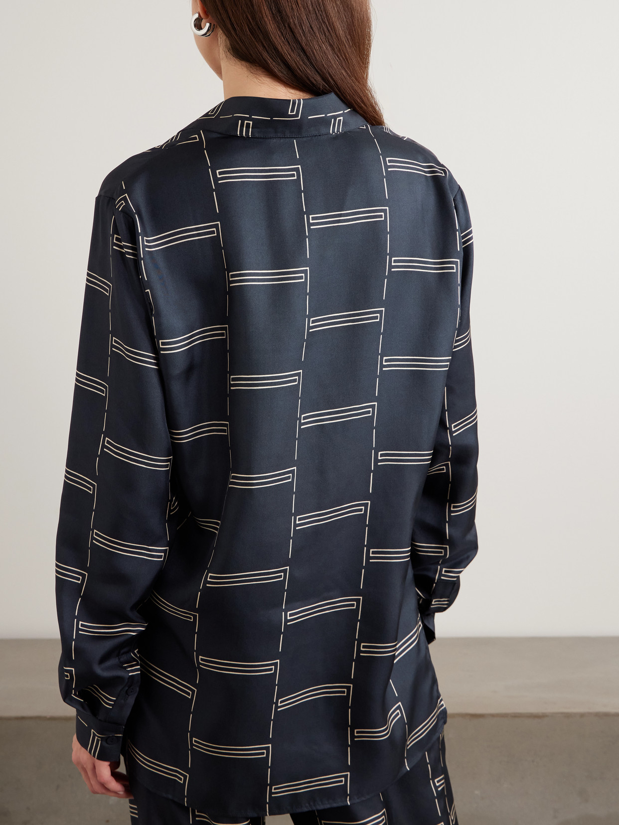 Printed Silk-Twill Shirt