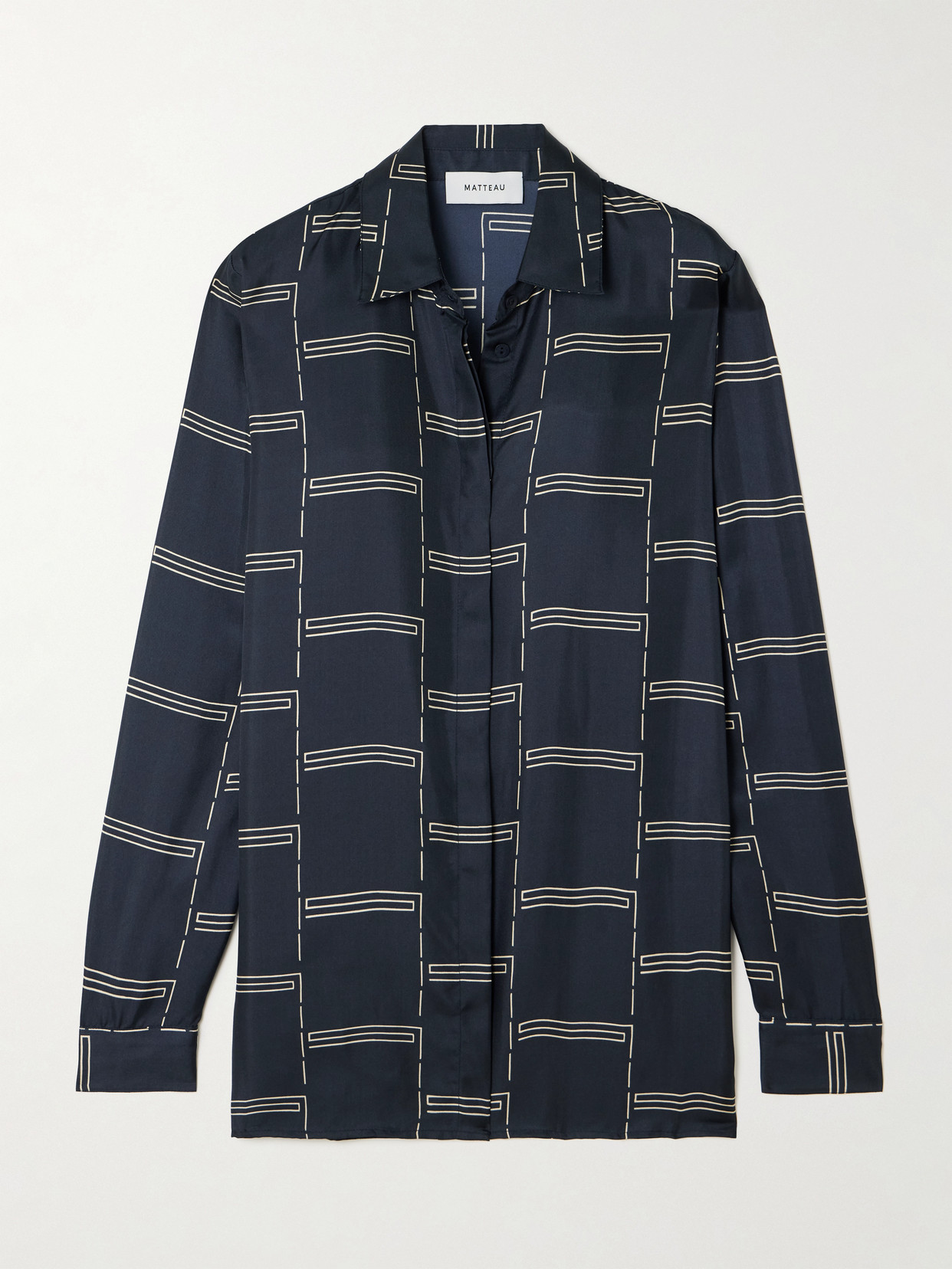 Printed Silk-Twill Shirt