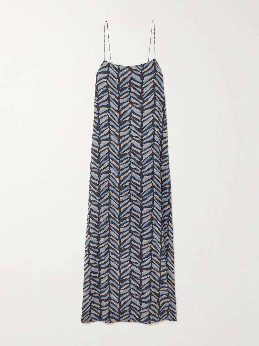 Matteau Printed Silk-voile Maxi Dress