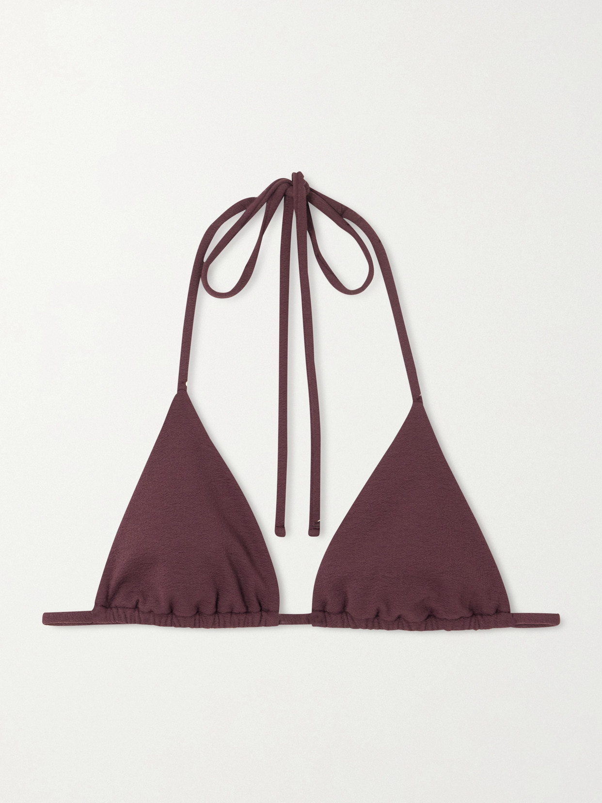 Matteau The String Recycled Triangle Bikini Top In Burgundy
