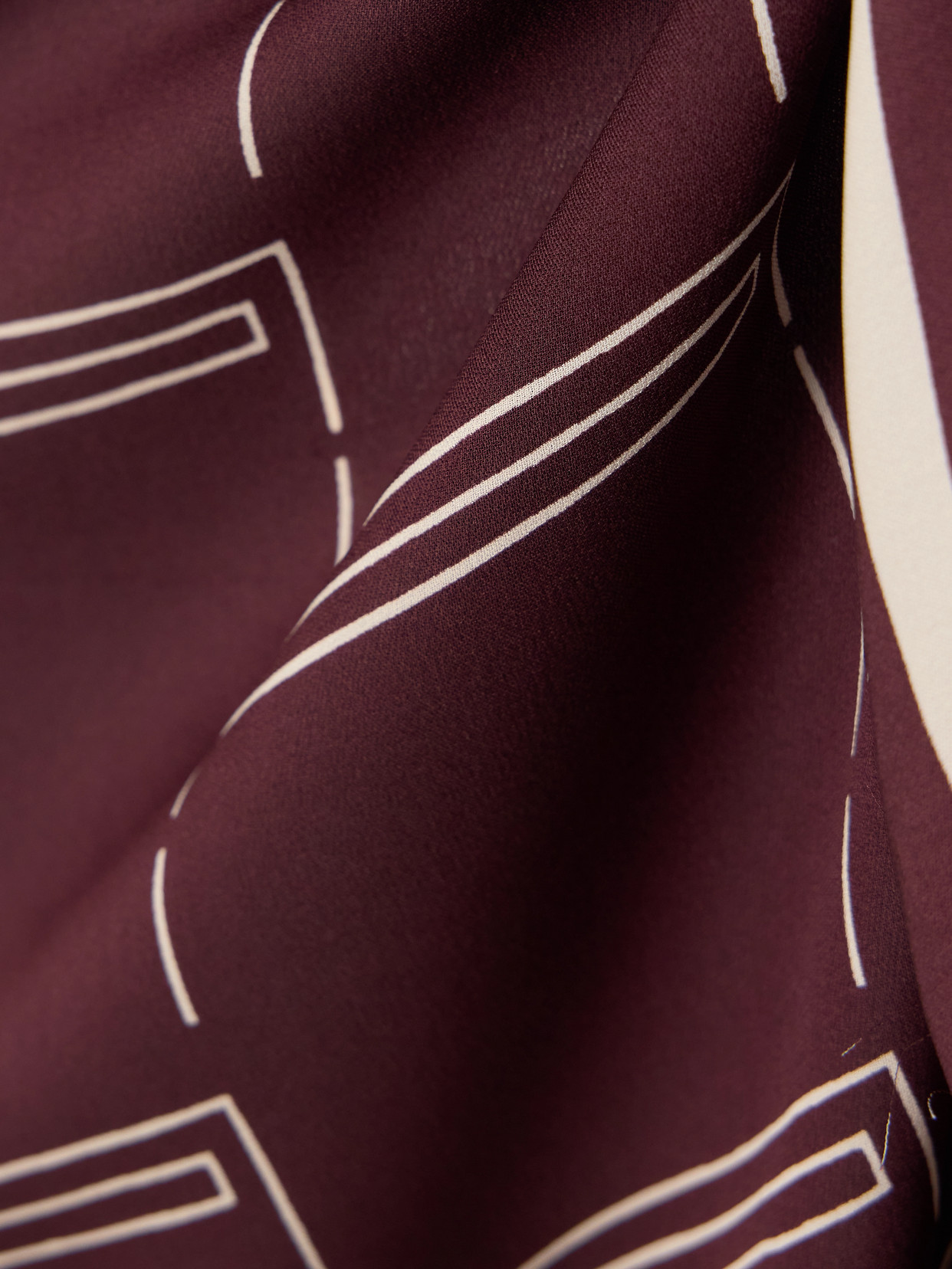 Matteau Printed Silk-georgette Pareo In Burgundy