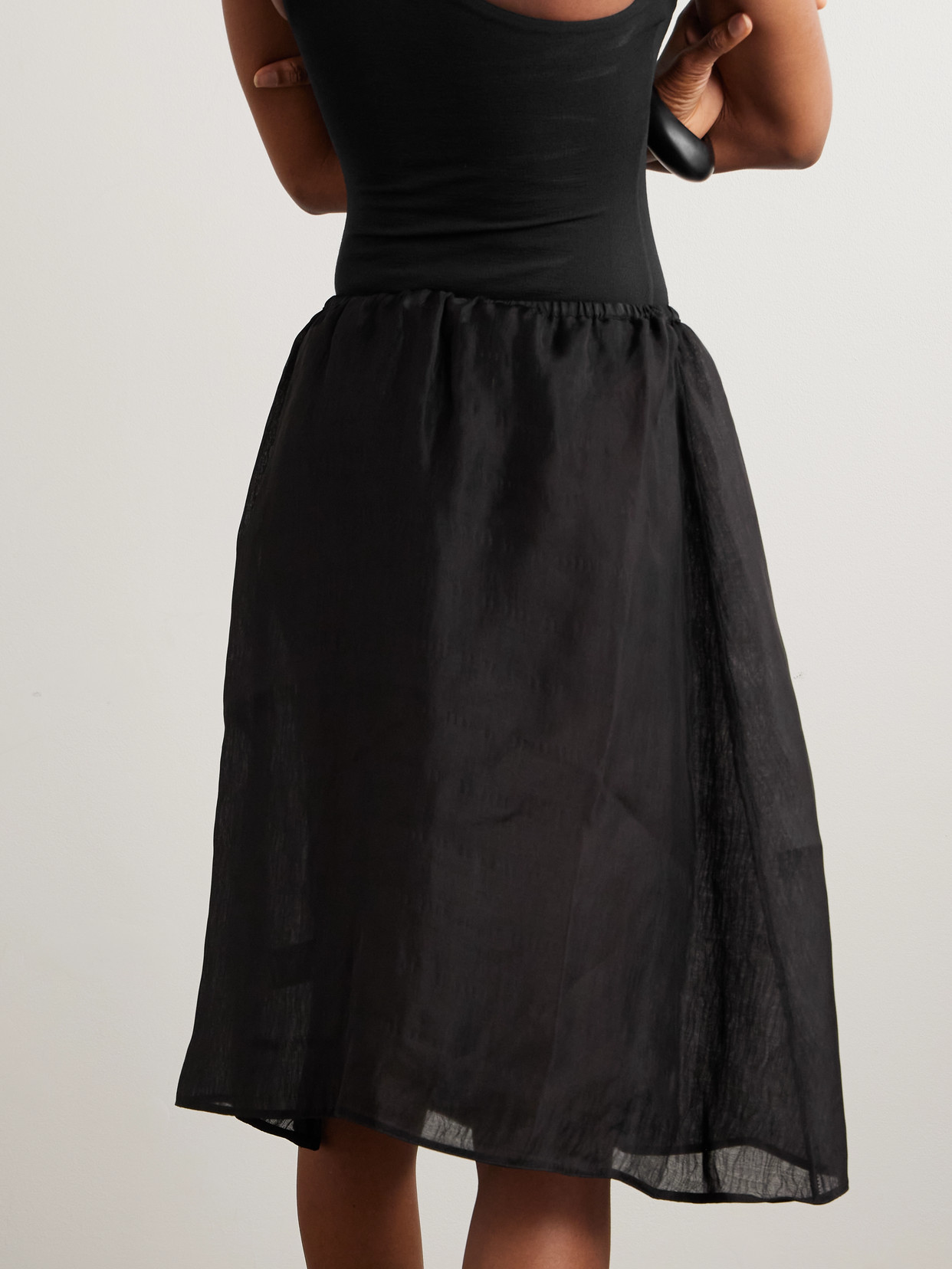 And Linen-Blend Midi