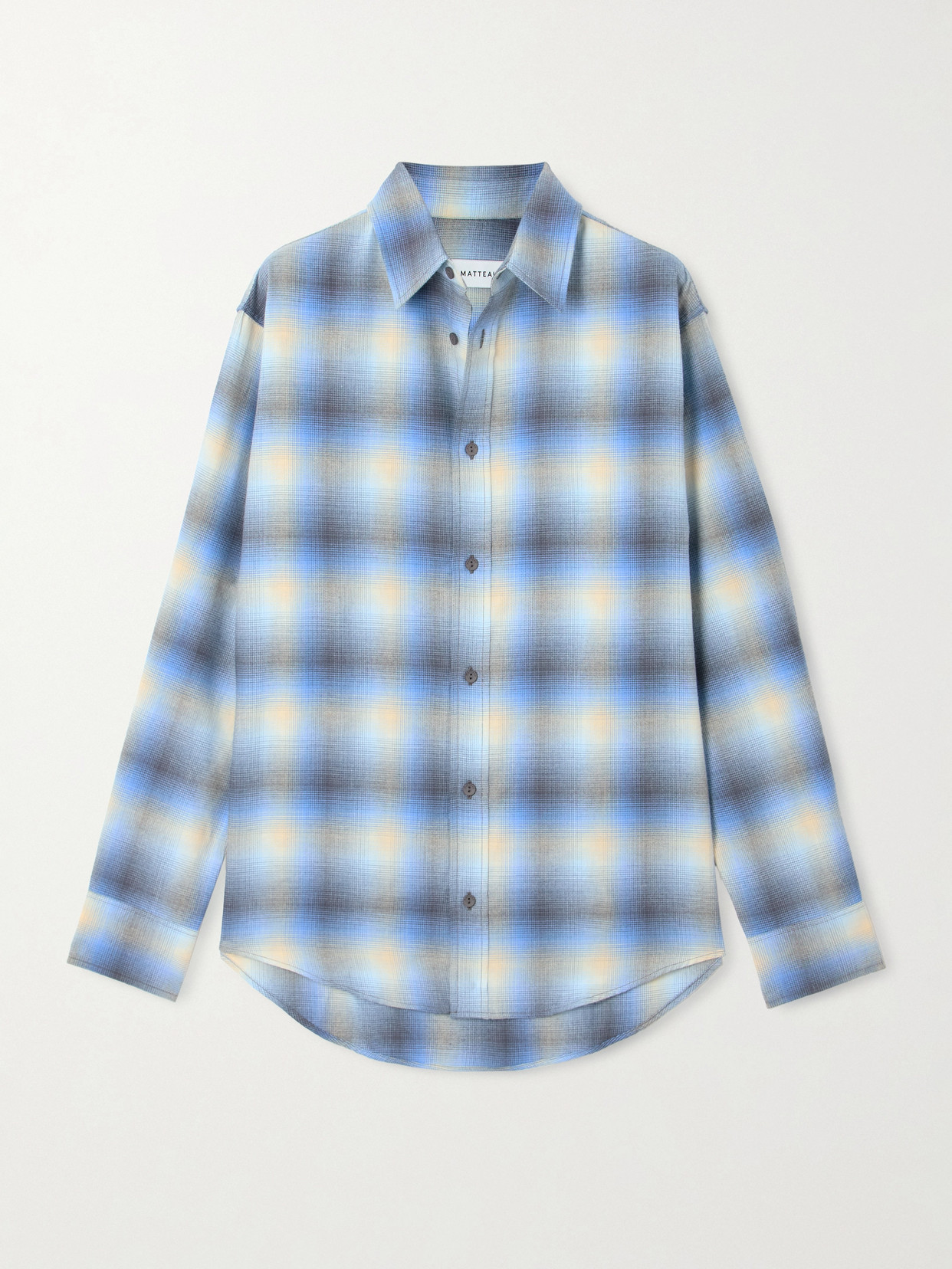 Matteau Cotton-flannel Shirt In Blue