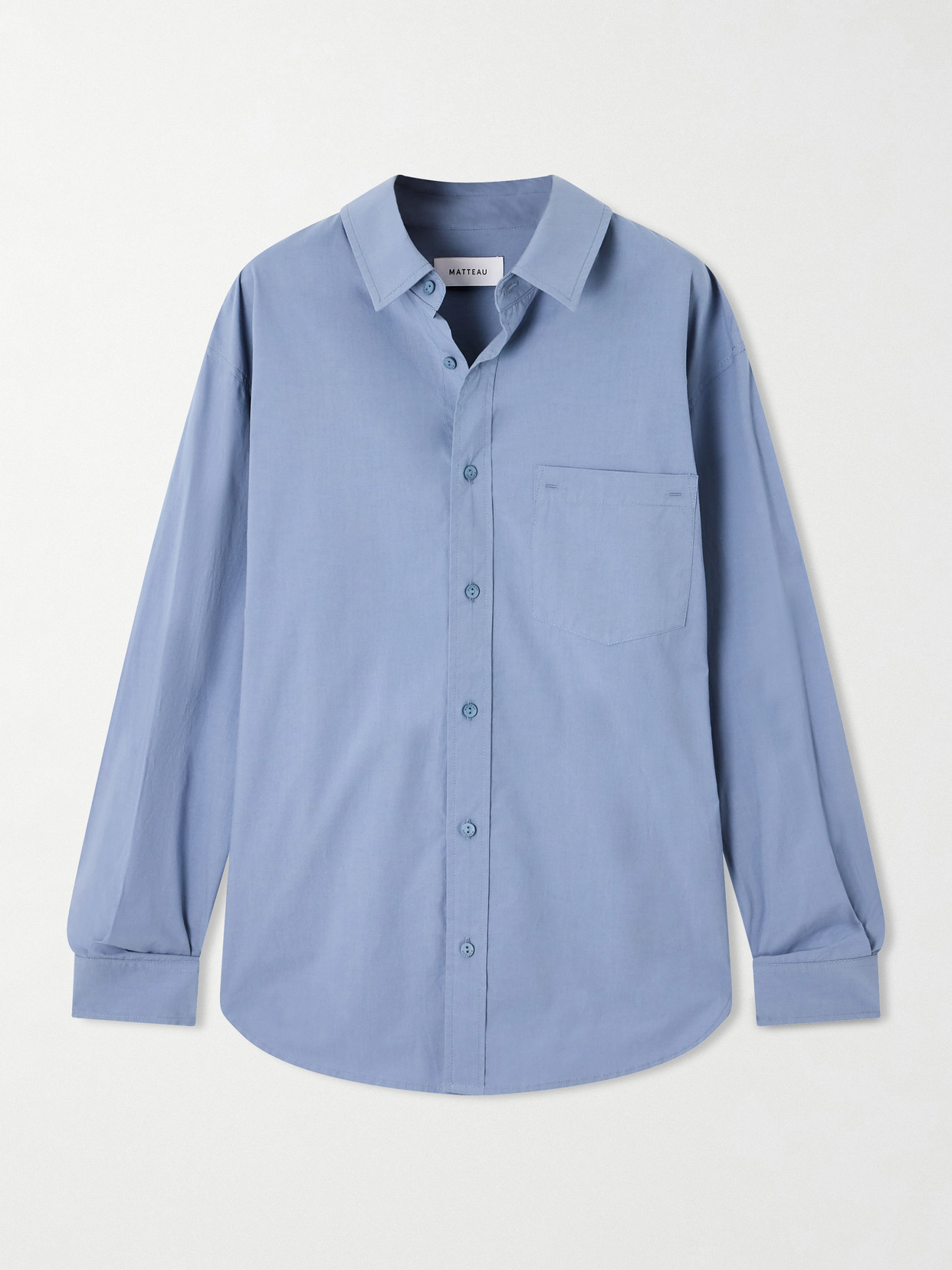 Matteau Organic Cotton-poplin Shirt In Blue