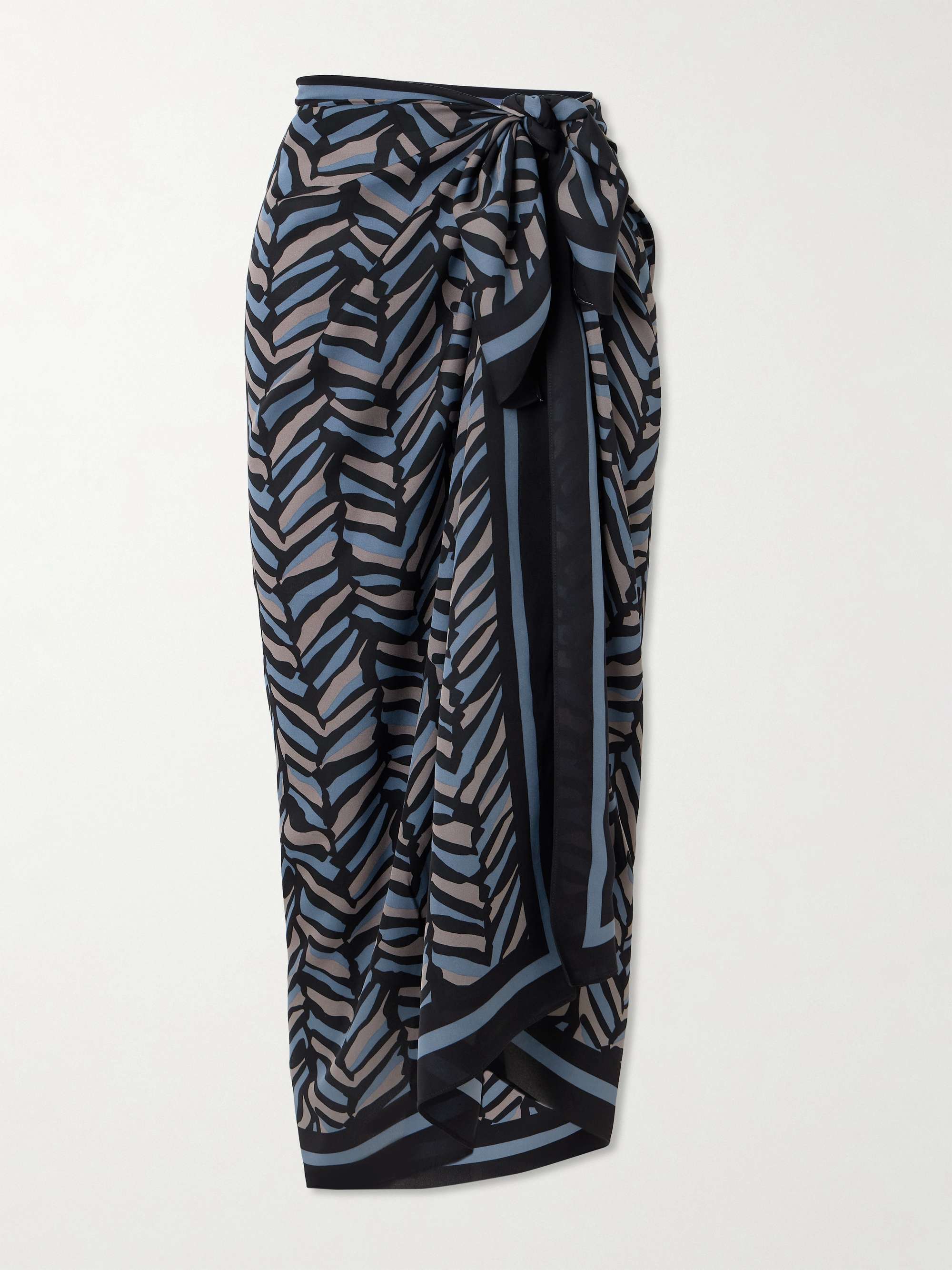 MATTEAU Printed silk-georgette pareo