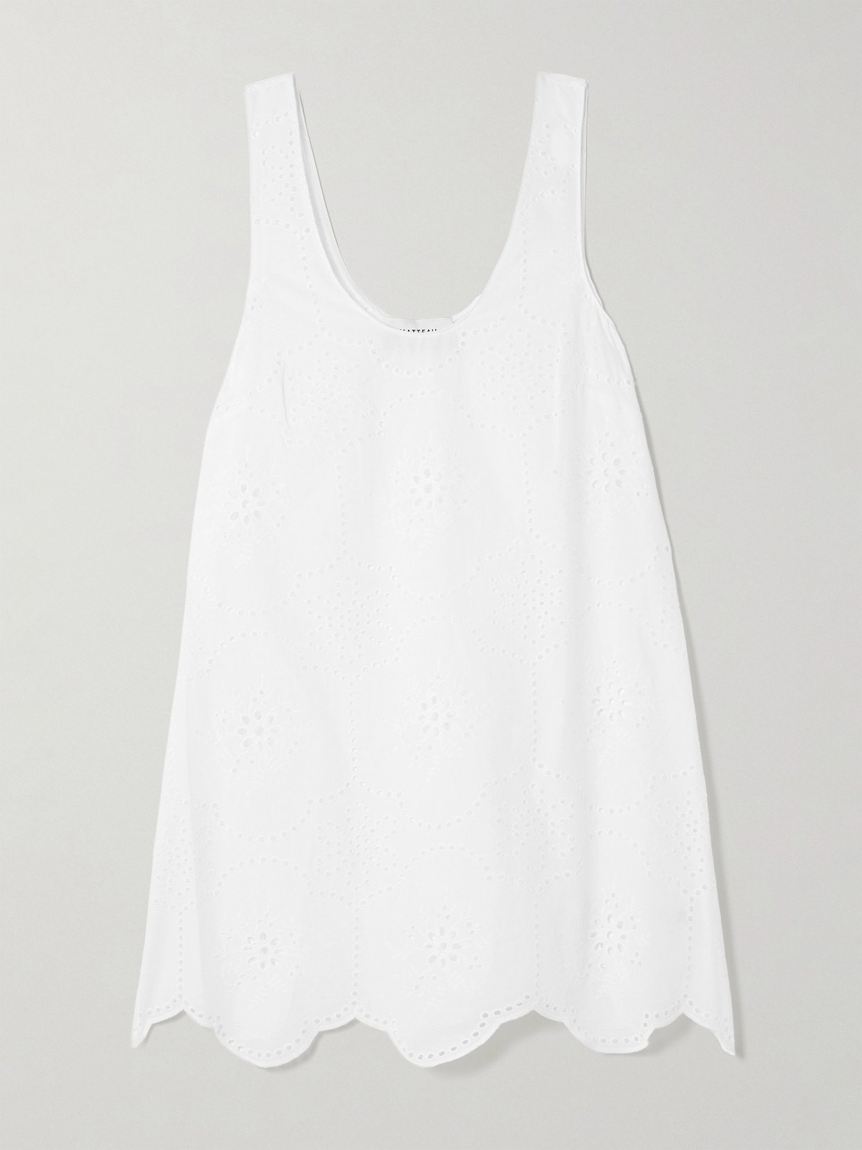 Matteau Broderie Anglaise Cotton Mini Dress In White