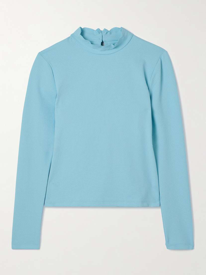 Marysia Swamis Scalloped Seersucker Rash Guard