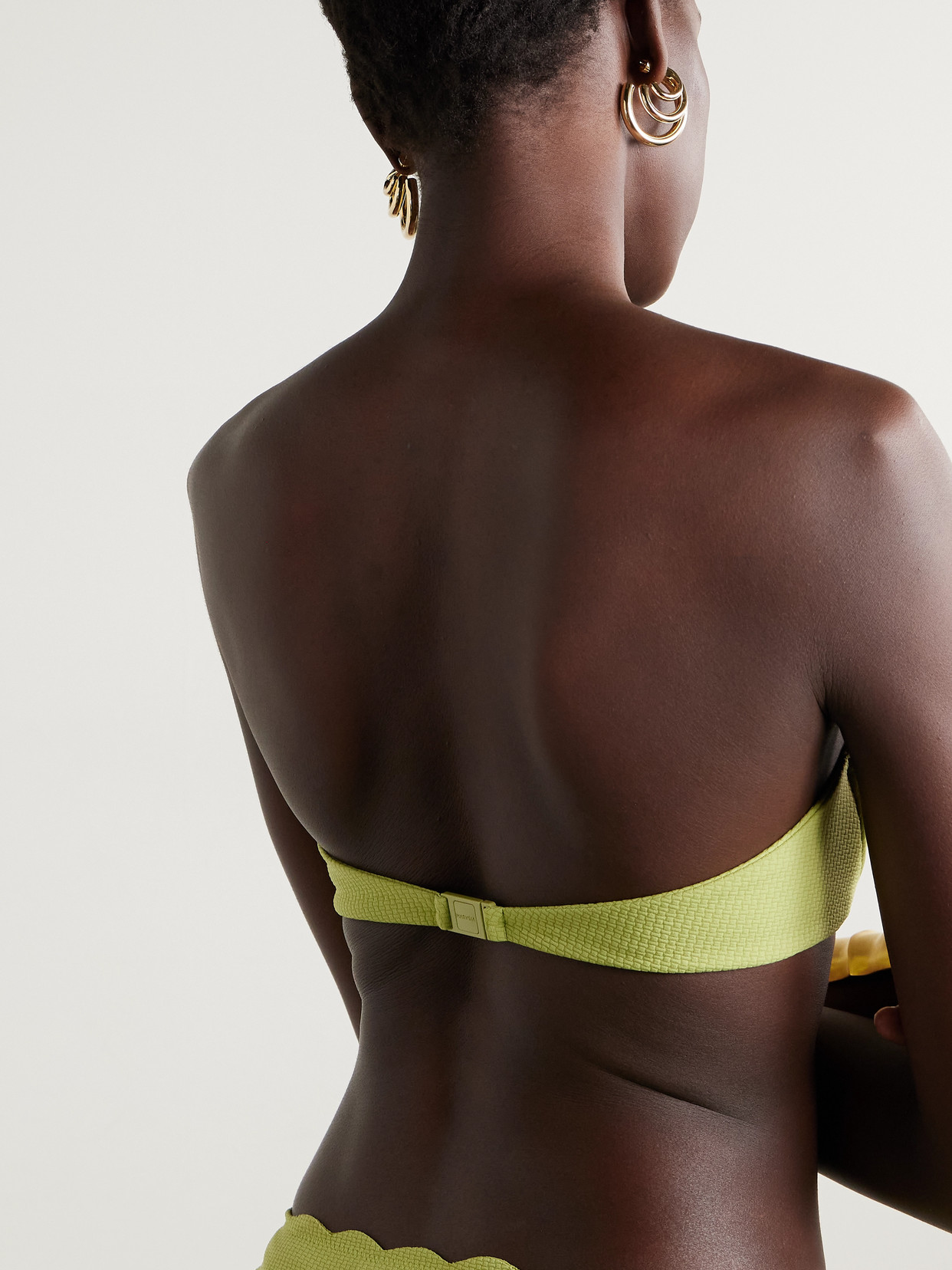 Marysia Lisbon Scalloped Bikini Top In Green