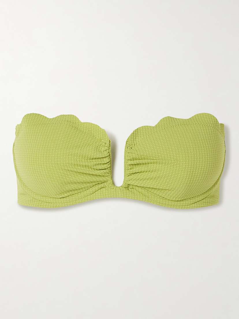 Marysia Lisbon Strapless Seersucker Underwired Bikini Top