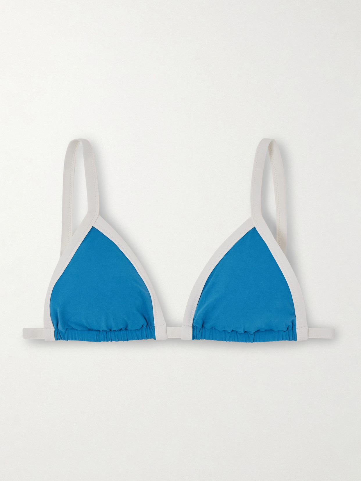 Marysia Porto Two-tone Triangle Bikini Top In Blue