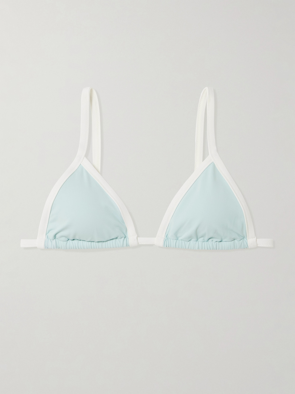 Marysia Porto Two-tone Triangle Bikini Top In Blue