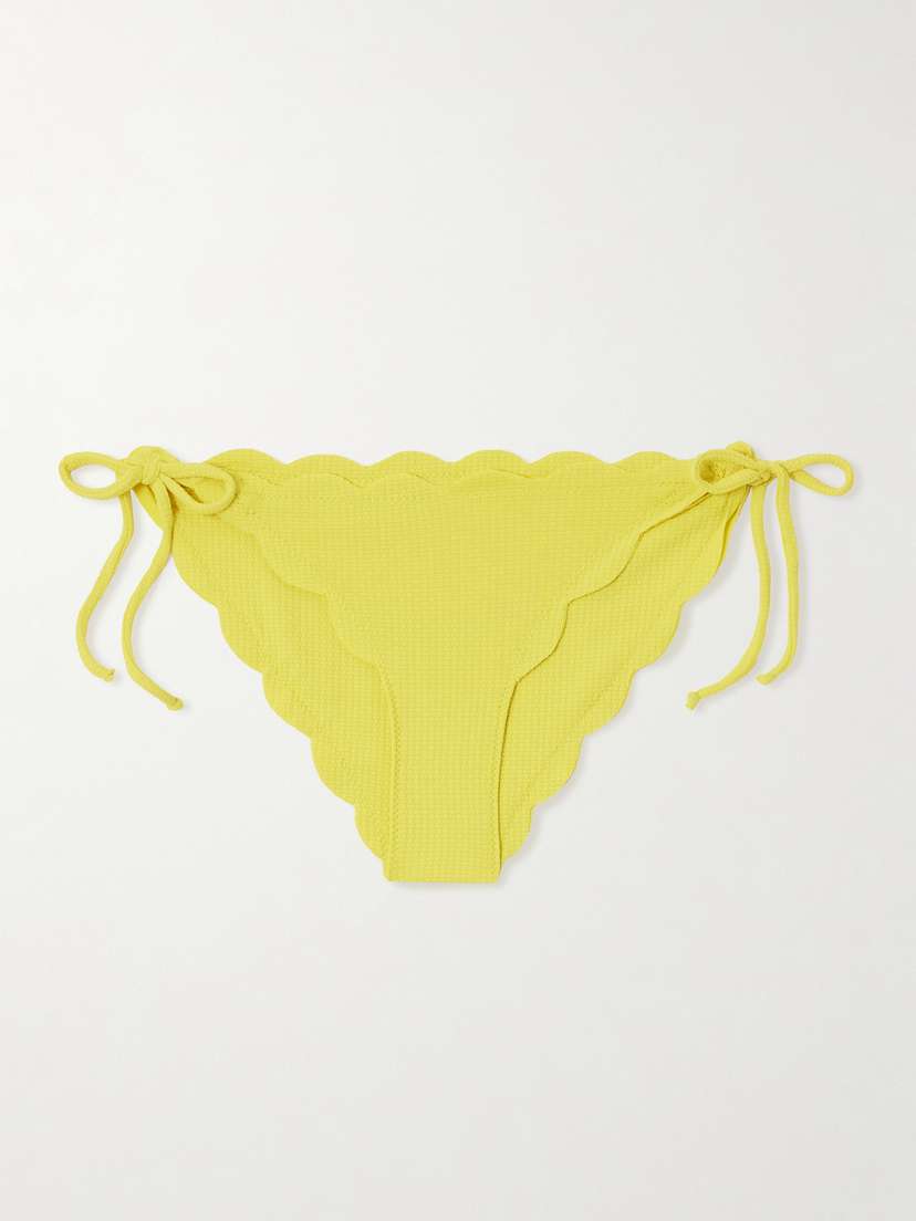 Marysia Mott Scalloped Seersucker Bikini Briefs