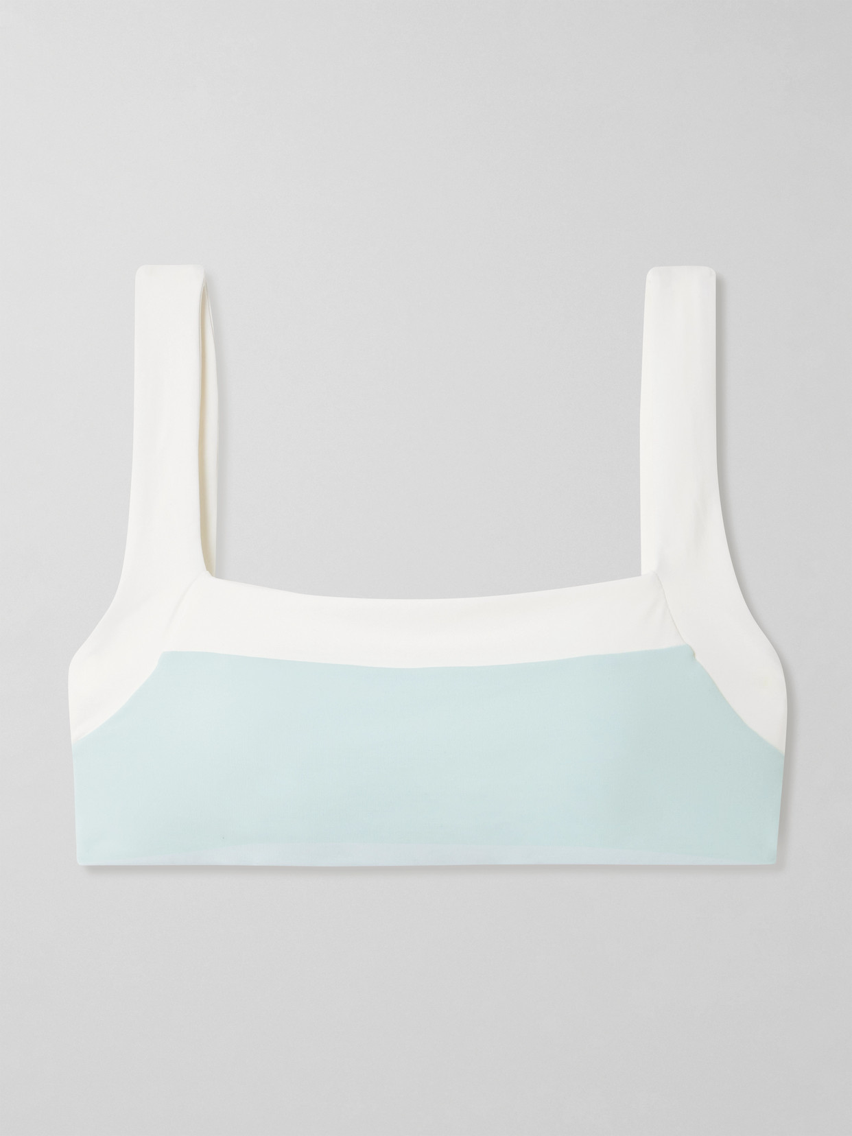 Marysia Bianco Two-tone Bikini Top In Blue