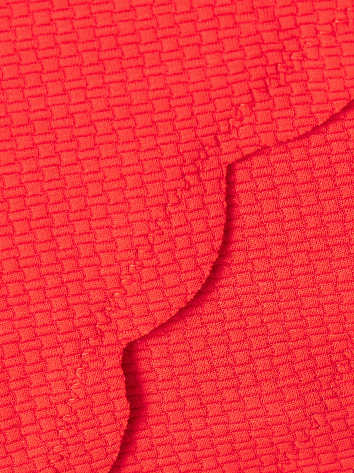 Marysia Antibes Scalloped Seersucker Bikini Briefs In Red