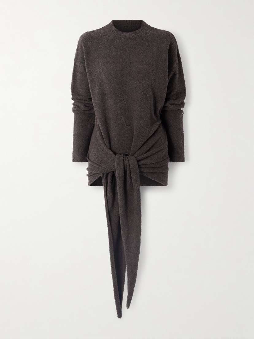 Maygel Coronel Mistral Draped Cotton-blend Bouclé Sweater