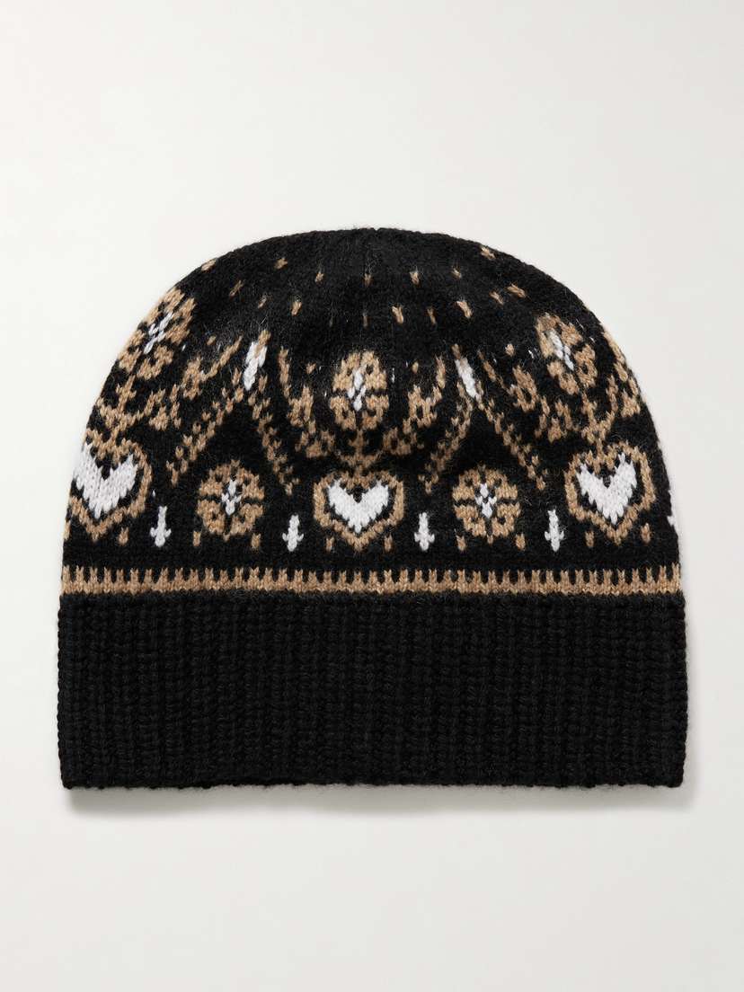 Khaite Avers Fair Isle Cashmere Beanie